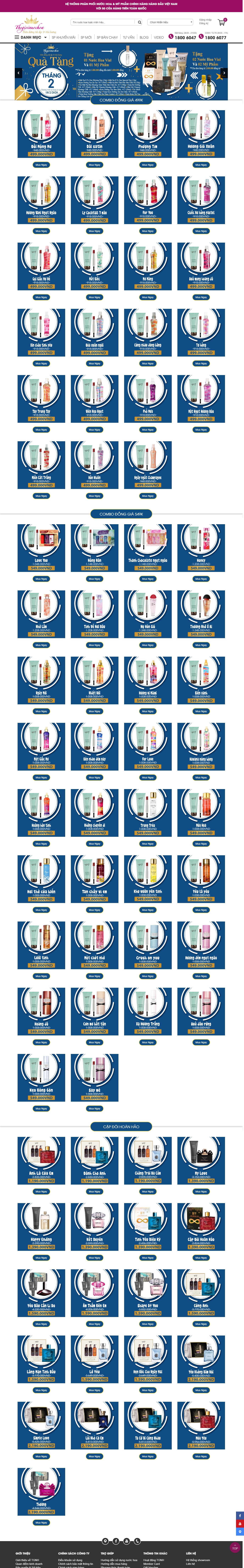 Thiết kế Web nước hoa thegioinuochoa.com.vn