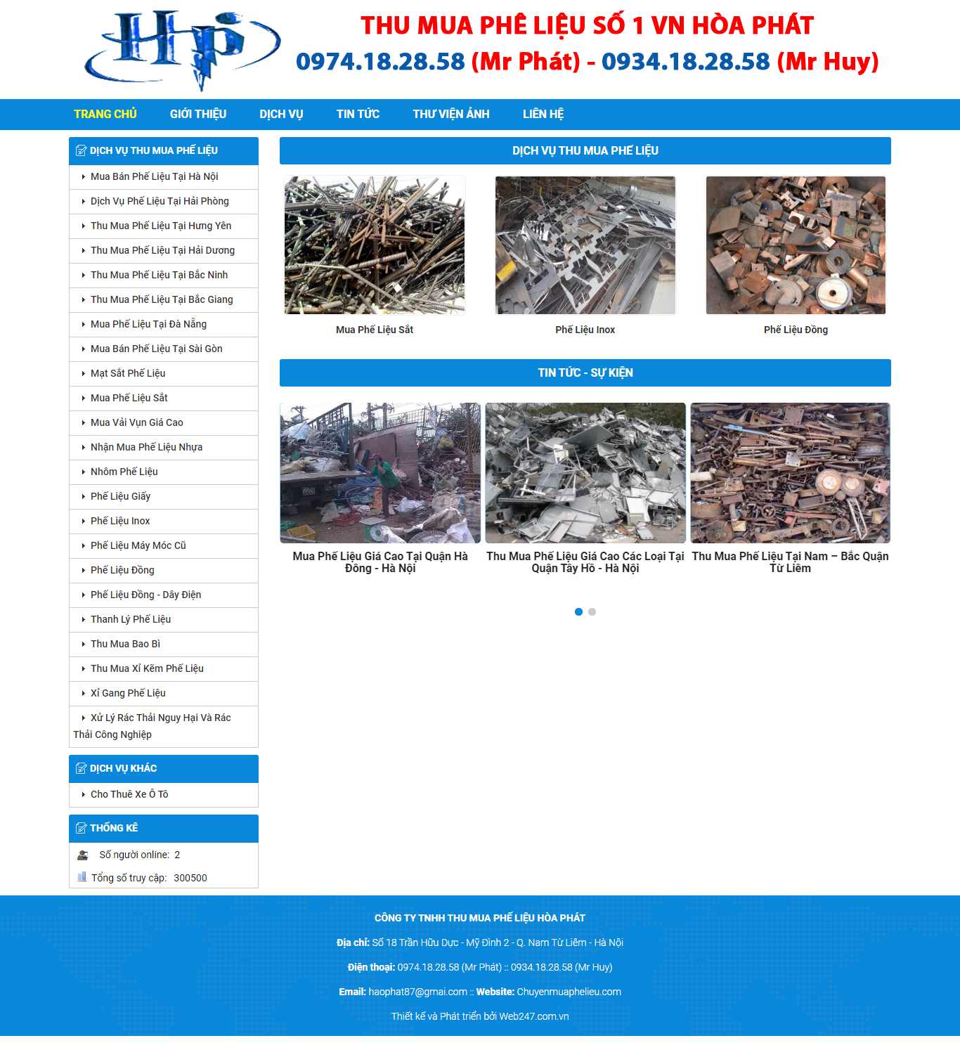 Thiết kế Web kinh doanh phế liệu chuyenmuaphelieu.com