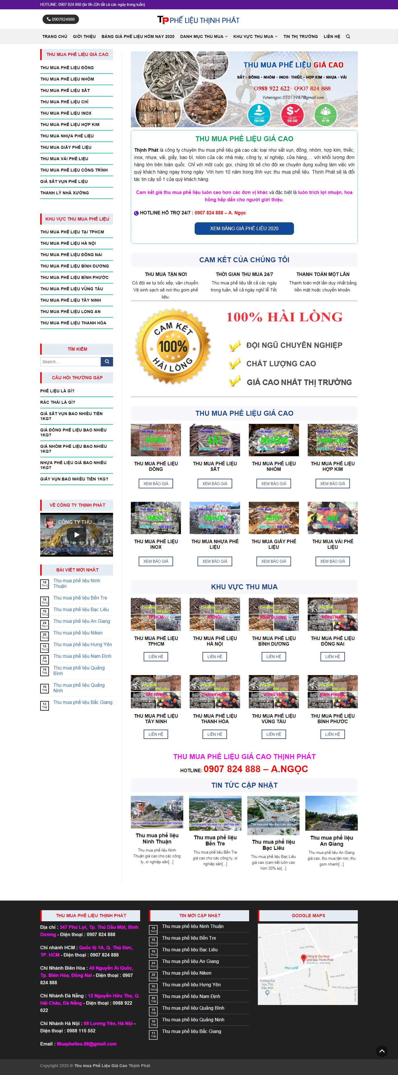 Thiết kế Web kinh doanh phế liệu muaphelieuthinhphat.com