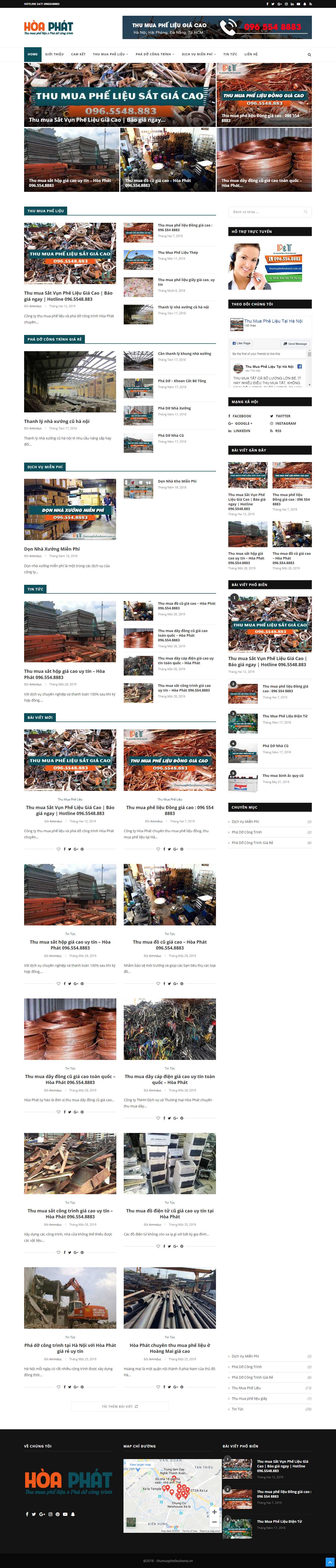 Thiết kế Web kinh doanh phế liệu thumuaphelieuhanoi.com.vn