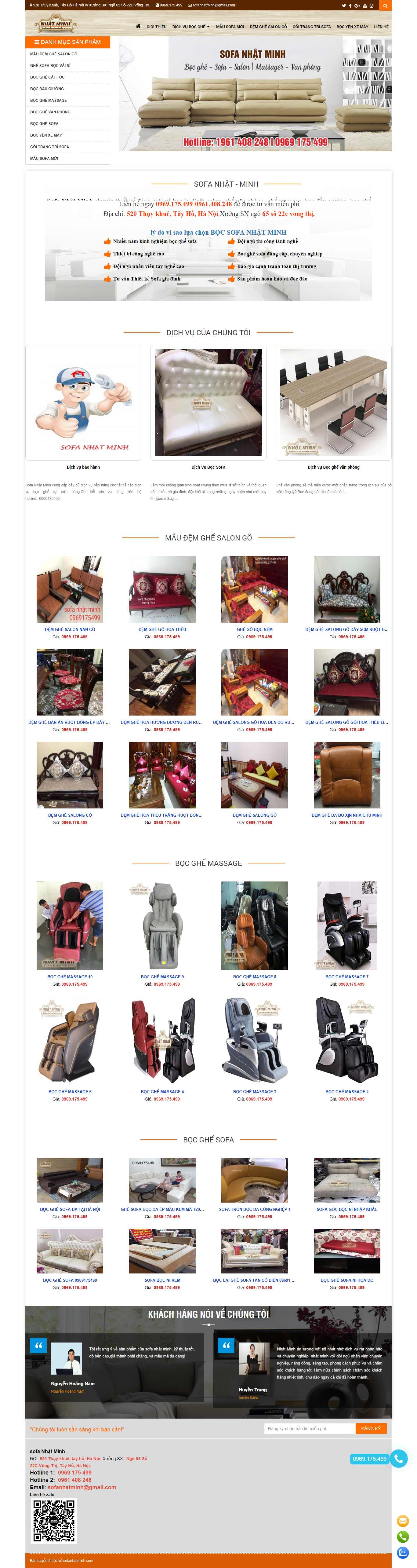 Thiết kế Web bọc ghế da sofanhatminh.com