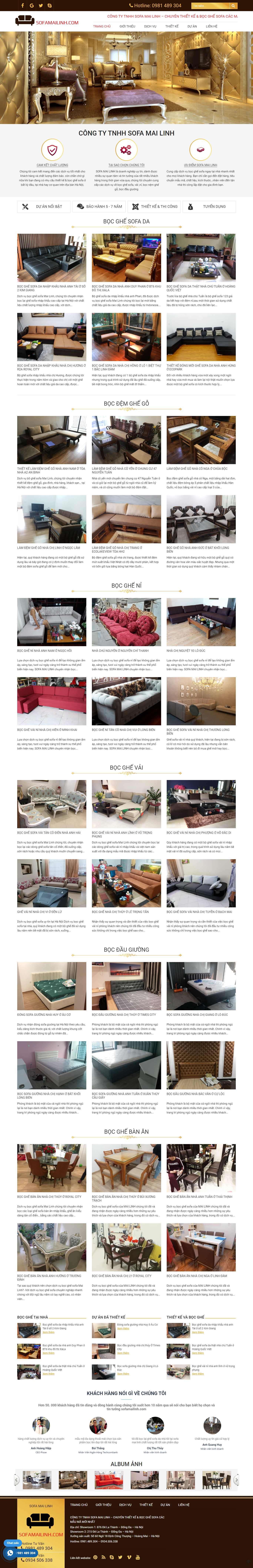 Thiết kế Web bọc ghế da sofamailinh.com