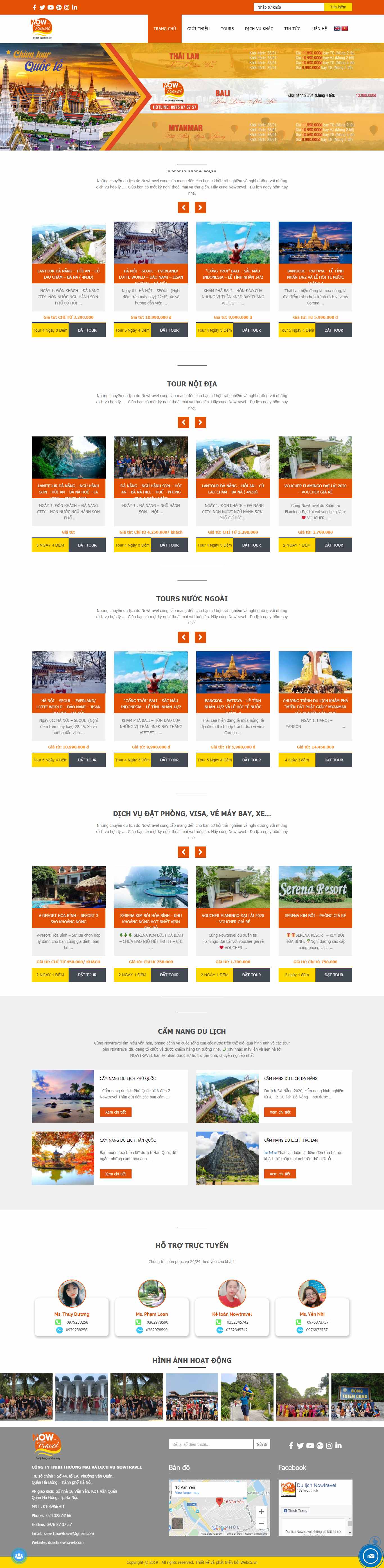 Thiết kế Web resort - khu nghỉ dưỡng dulichnowtravel.com