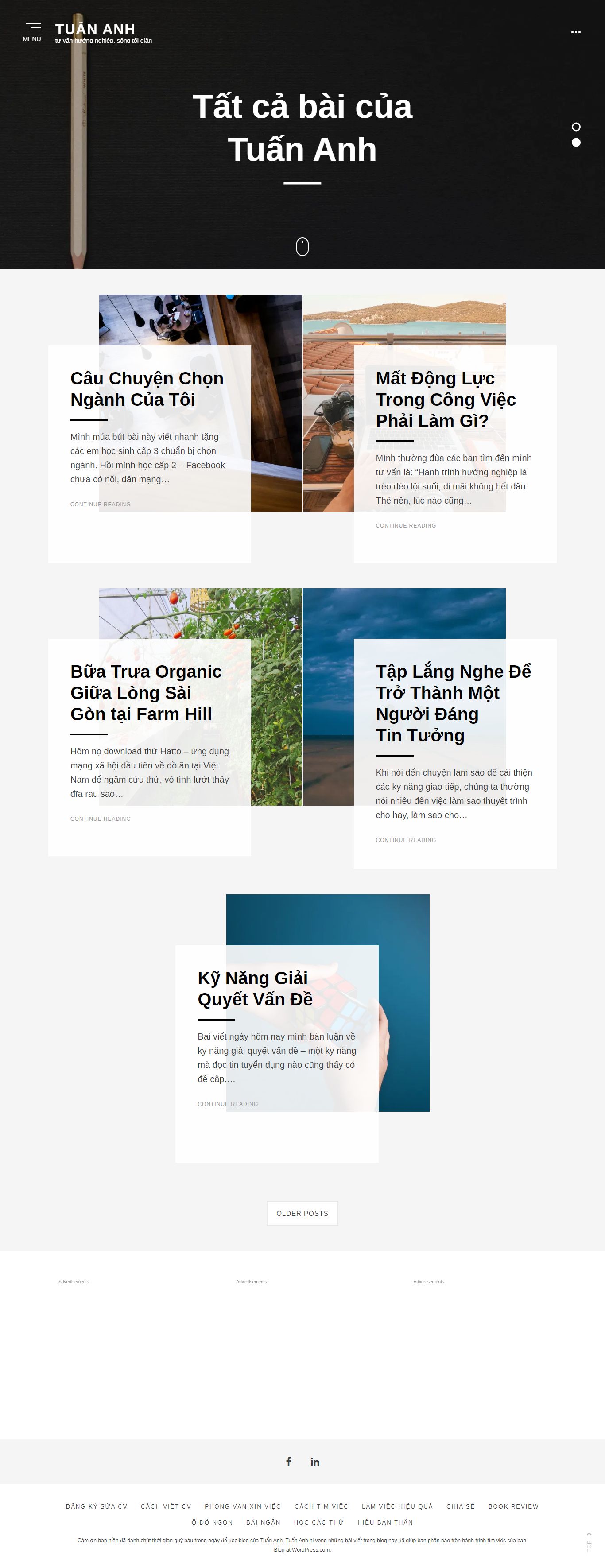 Thiết kế Web nghệ sỹ anhtuanle.com