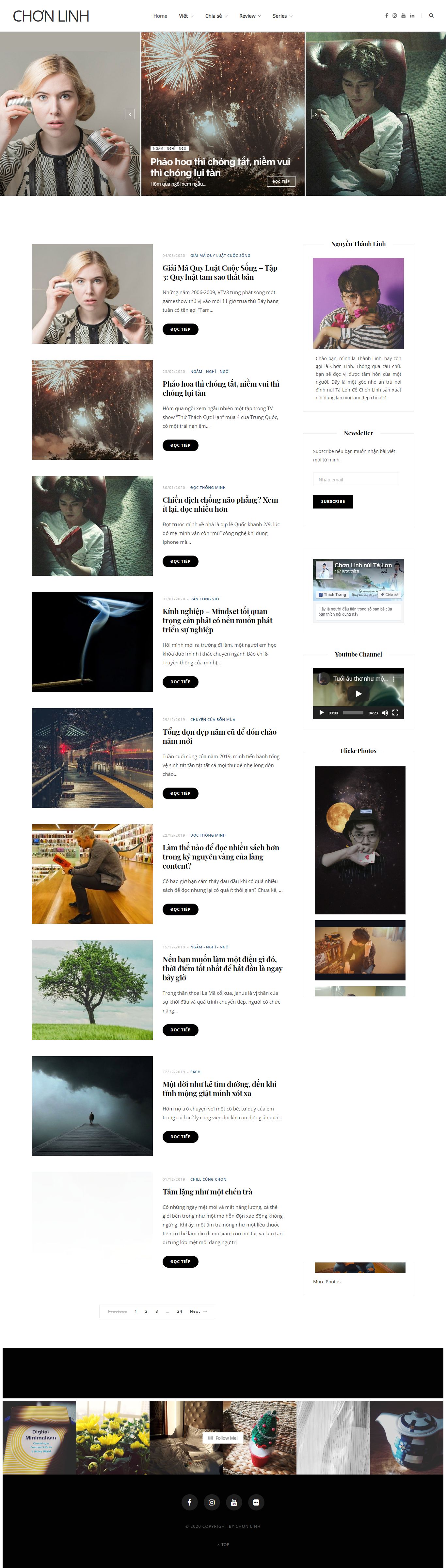 Thiết kế Web nghệ sỹ nguyenthanhlinh.com