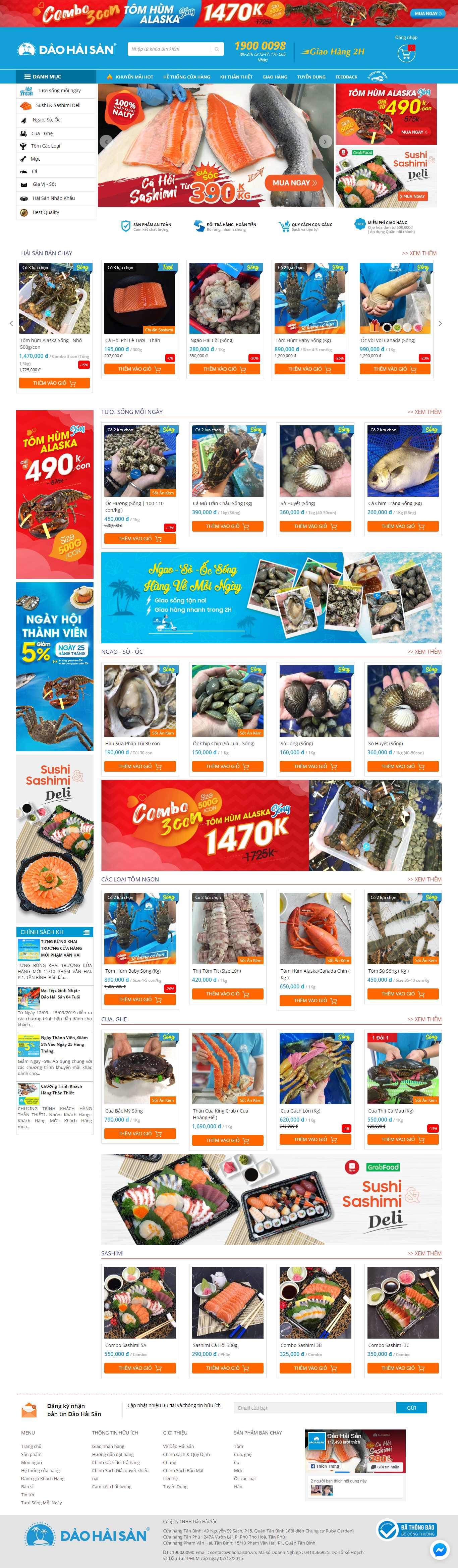 Thiết kế Web hải sản daohaisan.vn