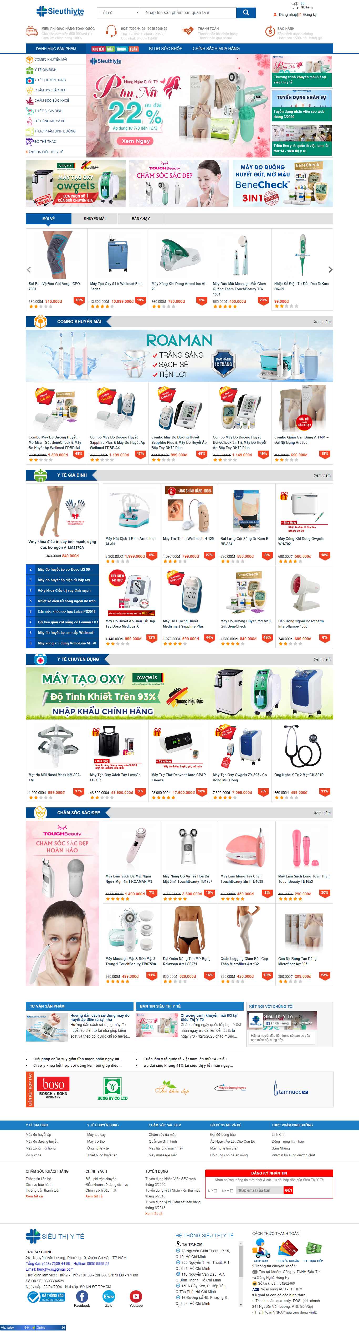 Thiết kế Web thiết bị y tế sieuthiyte.com.vn