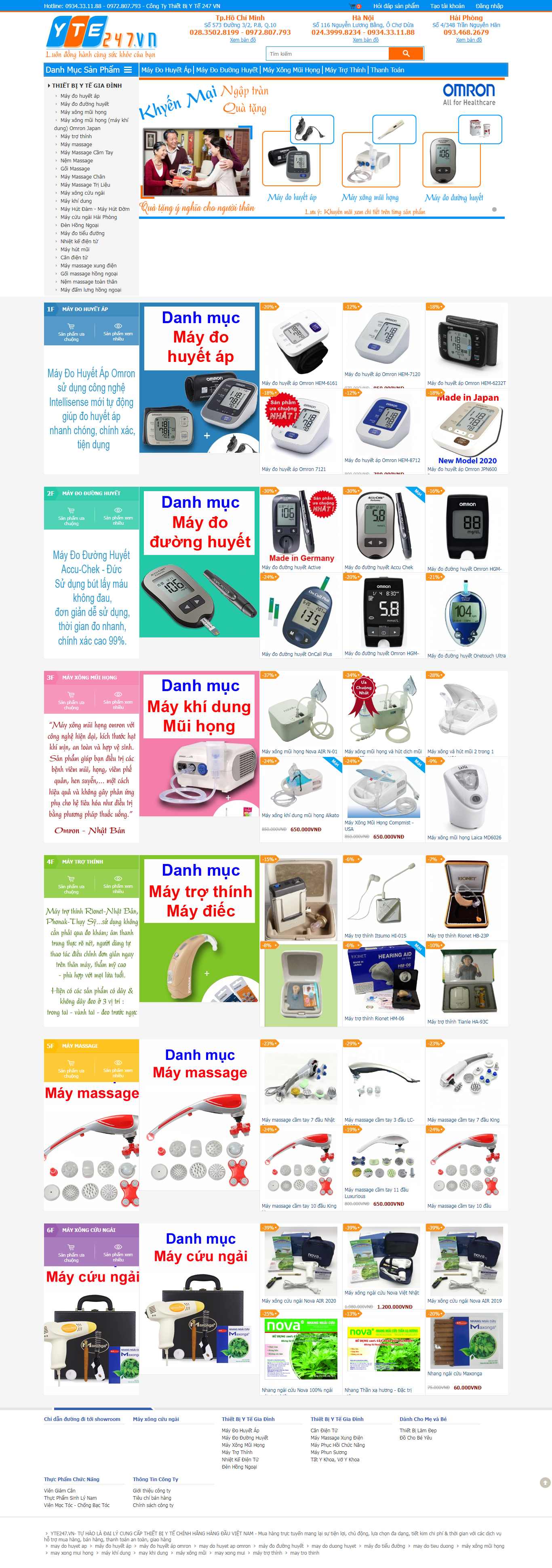 Thiết kế Web dụng cụ y tế yte247.vn