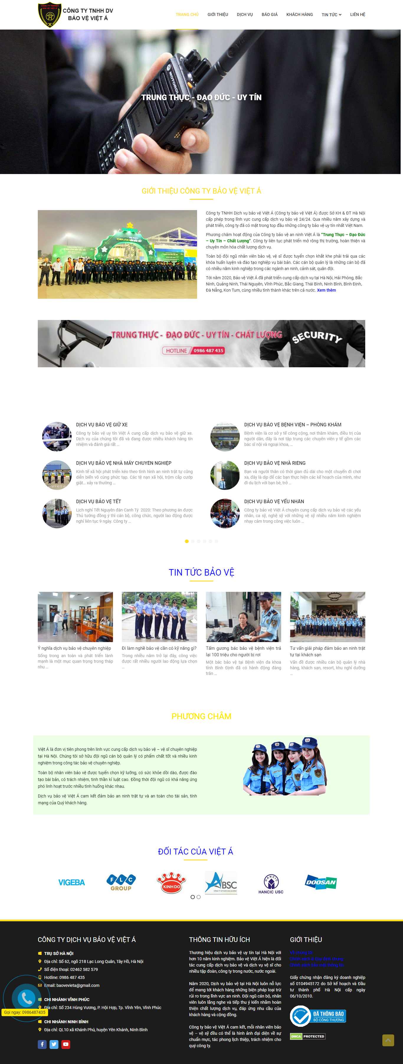 Thiết kế Web bảo vệ baovevieta.com