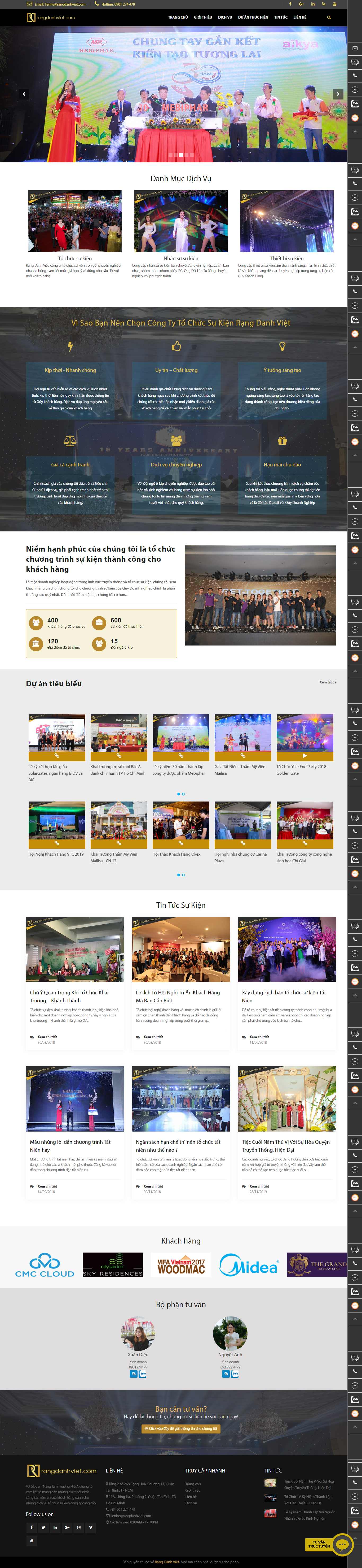 Thiết kế Web tổ chức từ thiện rangdanhviet.com