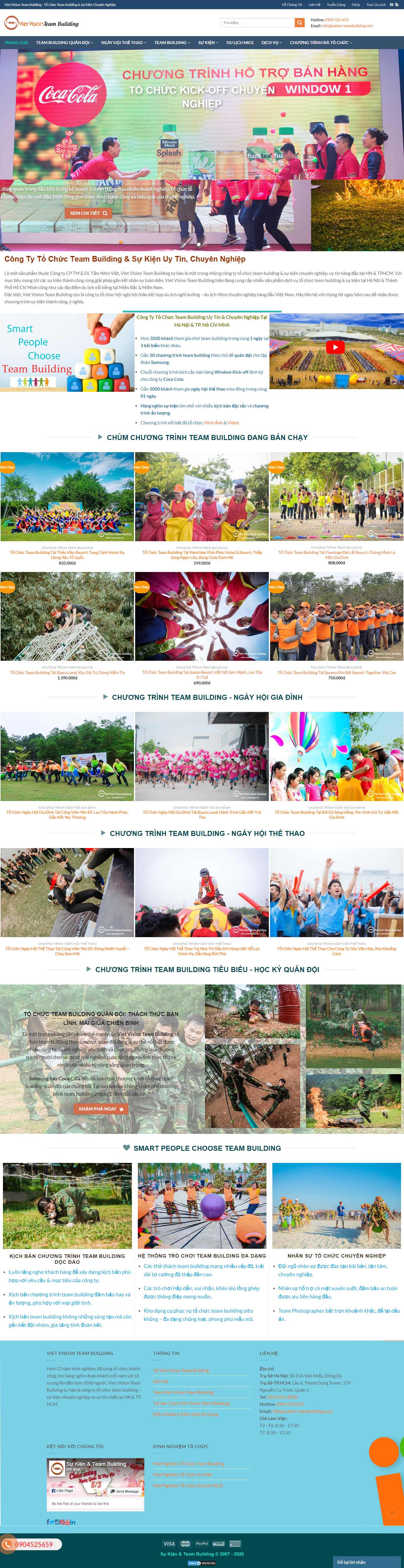 Thiết kế Web tổ chức từ thiện sukien-teambuilding.com