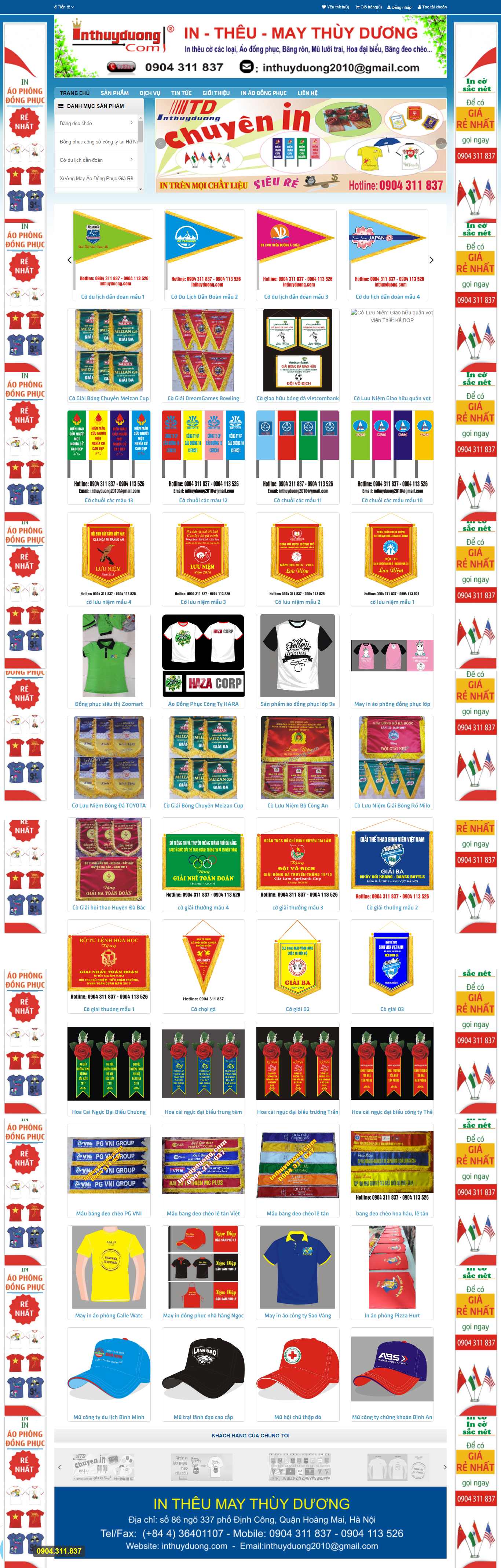 Thiết kế Web may đồng phục inthuyduong.com