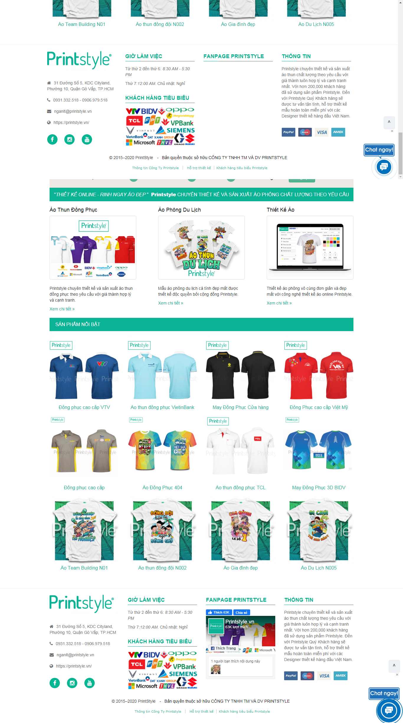 Thiết kế Web may đồng phục printstyle.vn