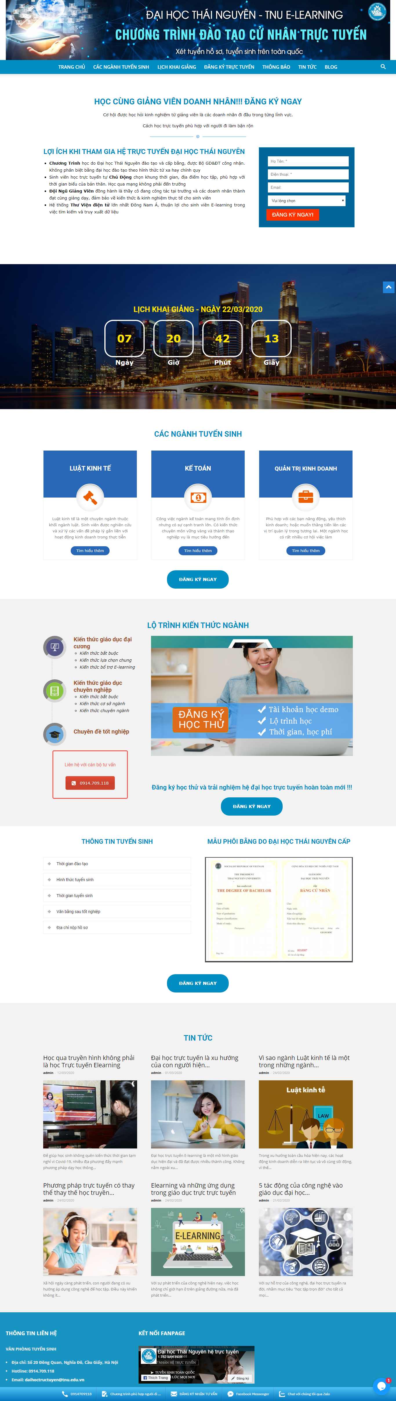 Thiết kế Web học trực tuyến dhthainguyen.edu.vn