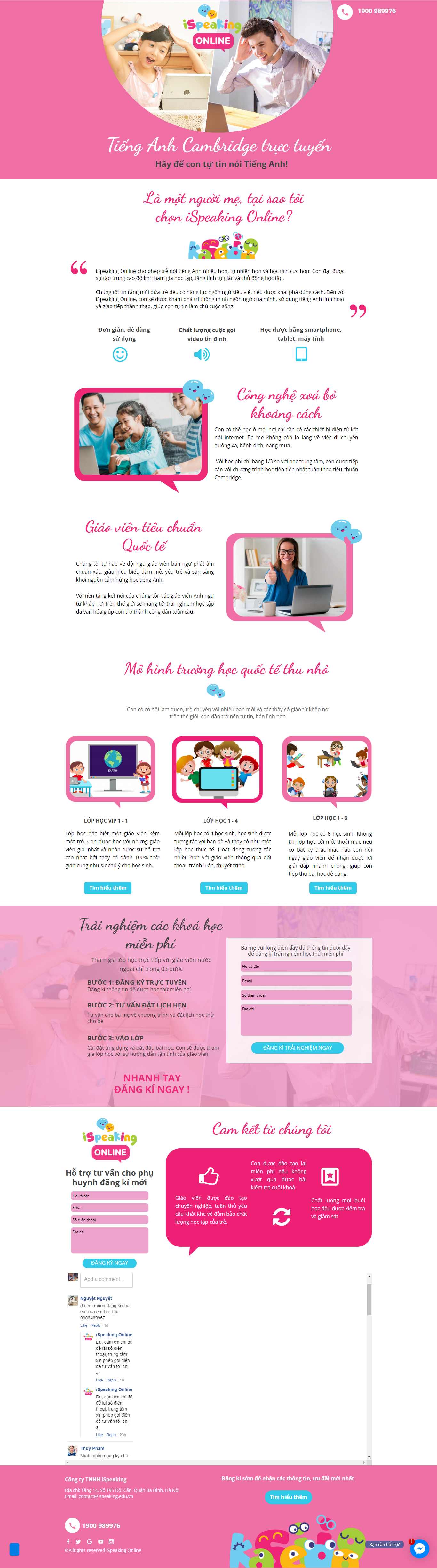 Thiết kế Web học trực tuyến hoconline.ispeaking.org