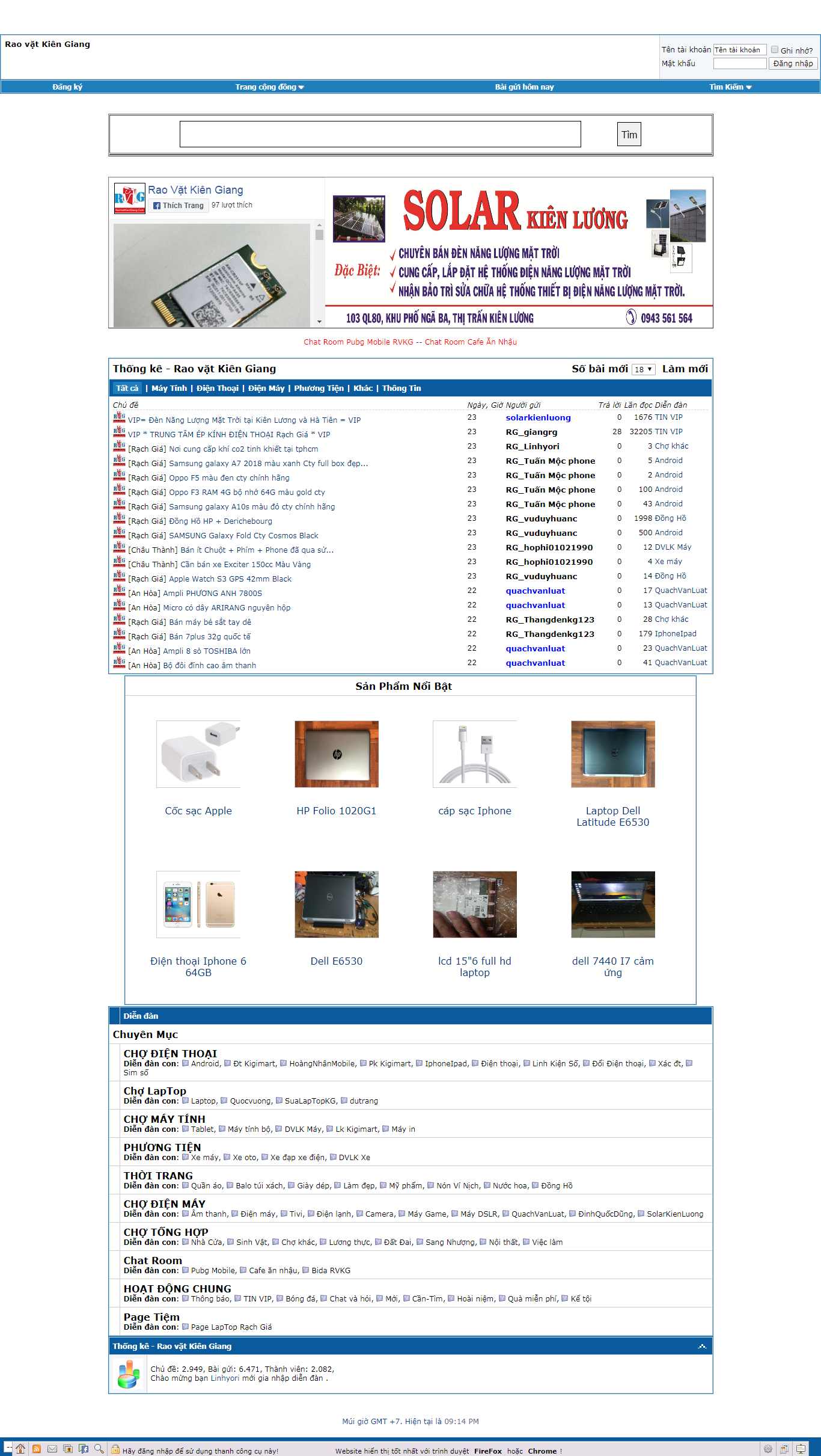 Thiết kế Web rao vặt raovatkiengiang.com