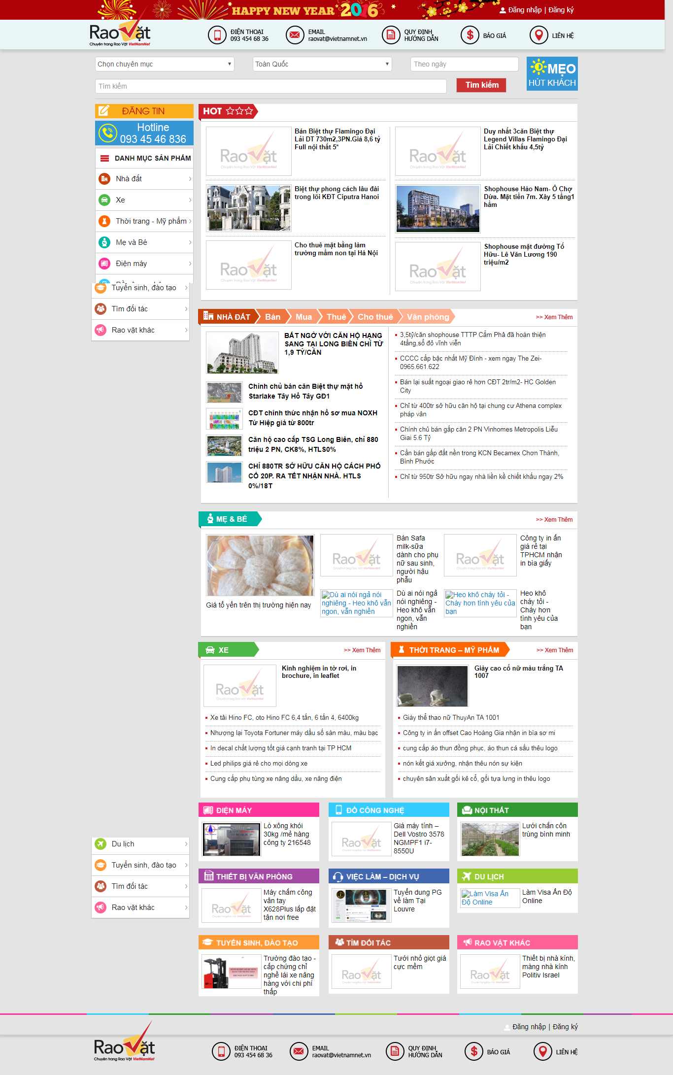 Thiết kế Web rao vặt raovat.vietnamnet.vn