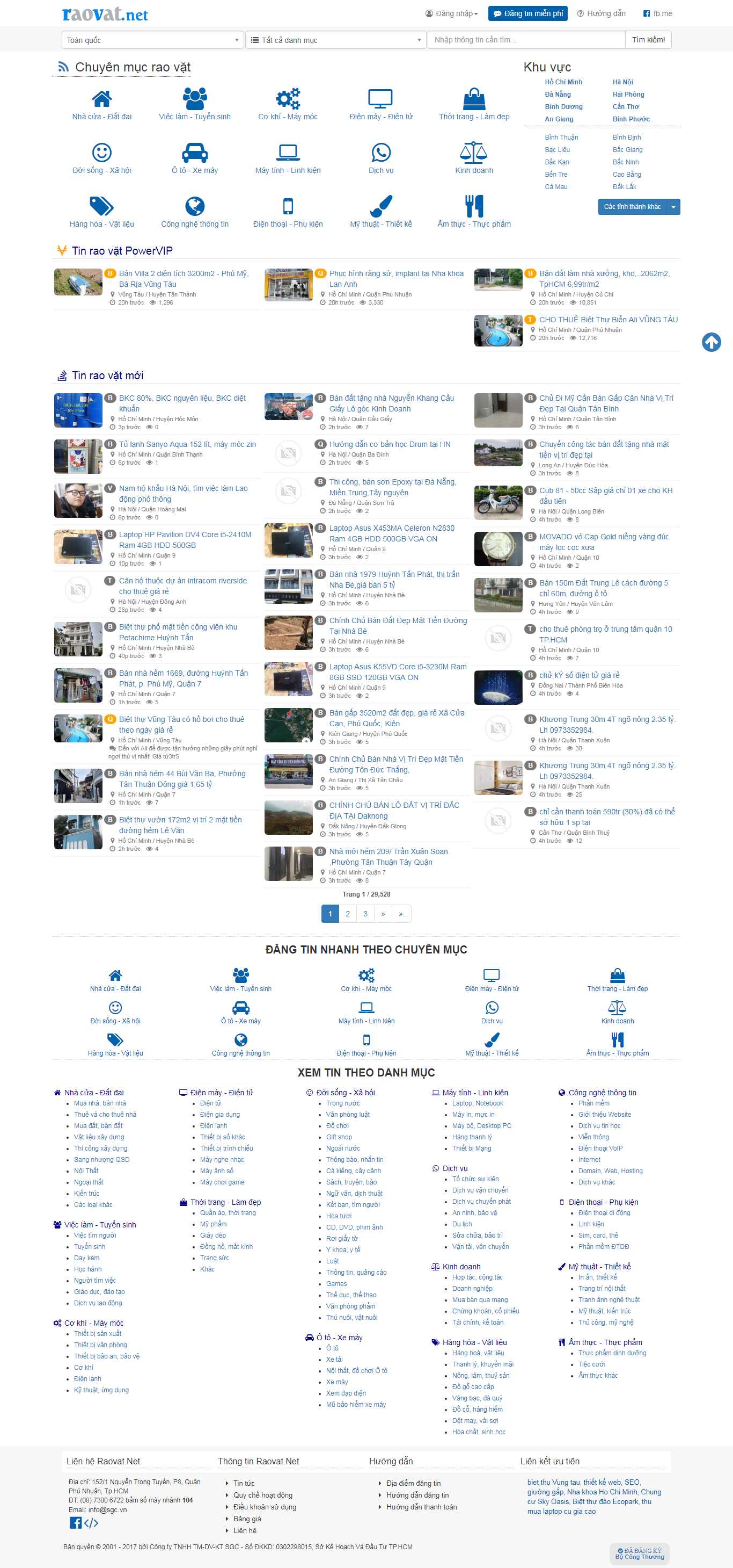 Thiết kế Web rao vặt raovat.net