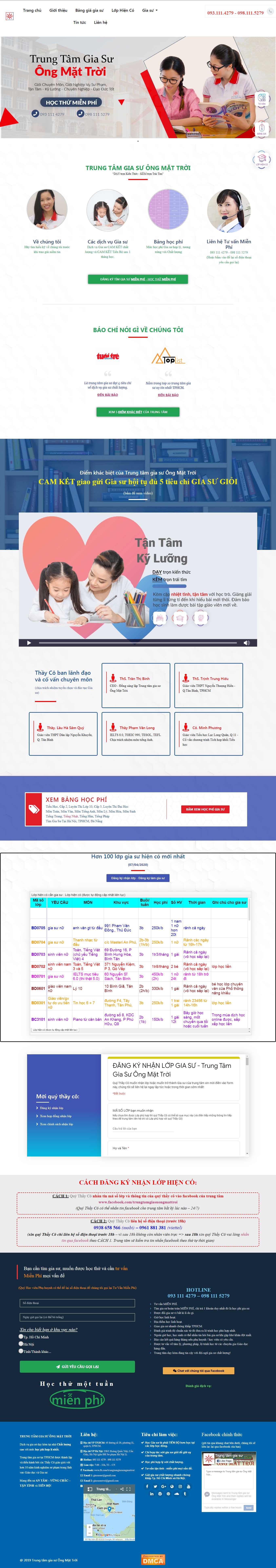 Thiết kế Web gia sư giasuongmattroi.com