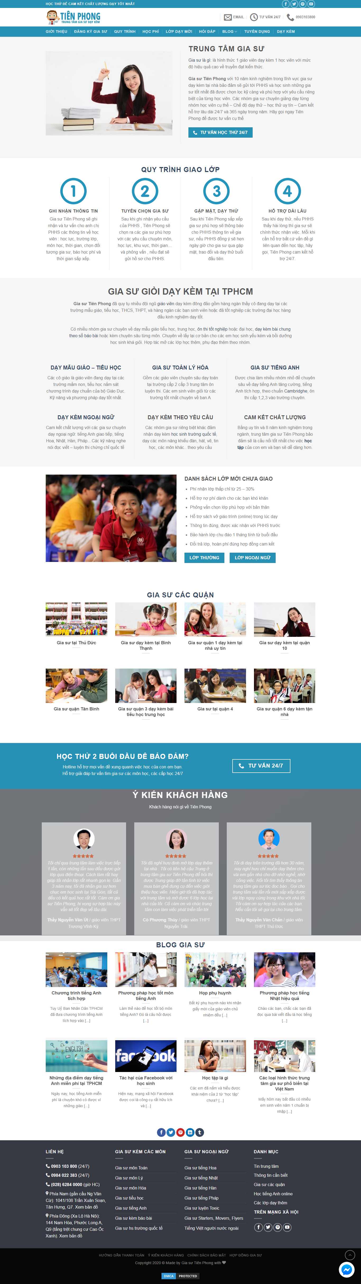 Thiết kế Web gia sư giasutienphong.com.vn