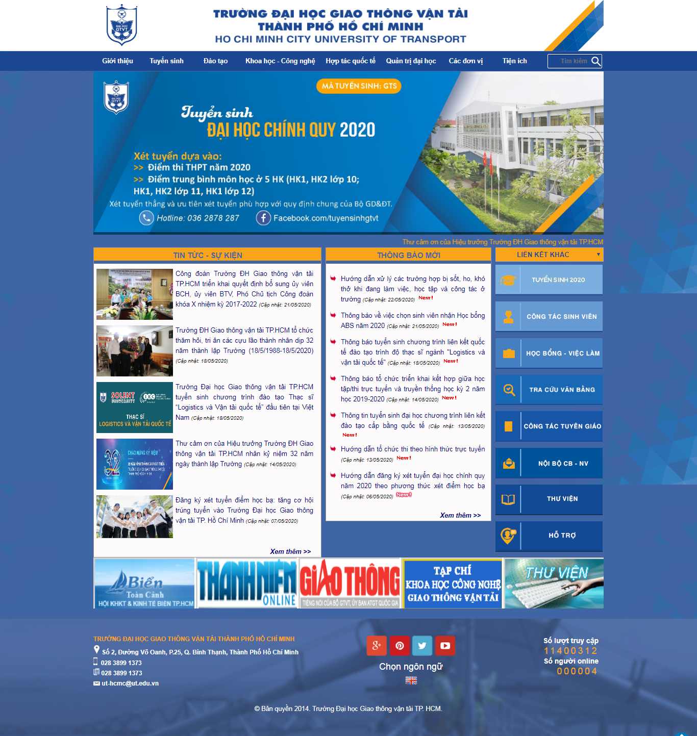 Thiết kế Web trường học ut.edu.vn