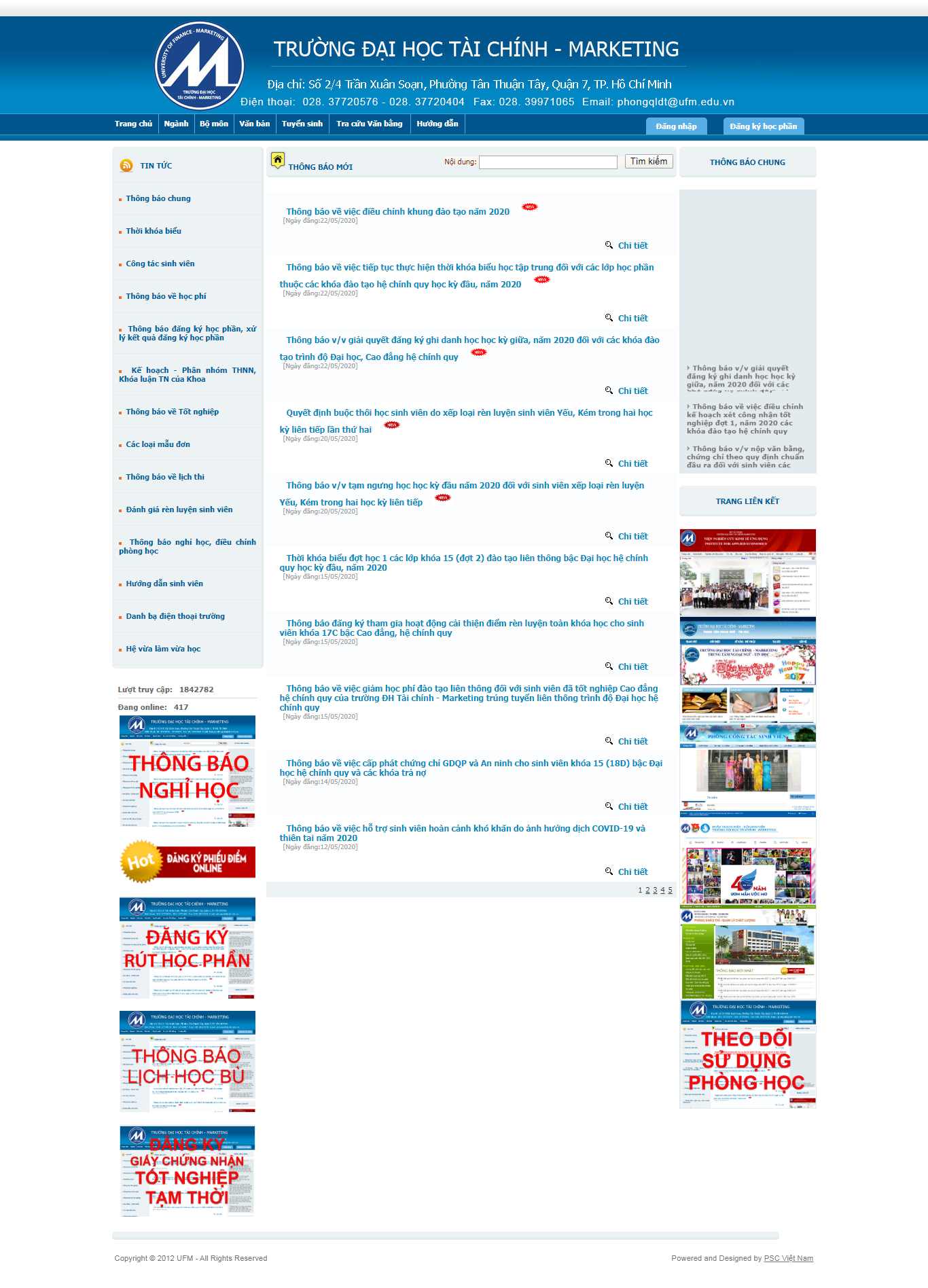 Thiết kế Web trường học uis.ufm.edu.vn