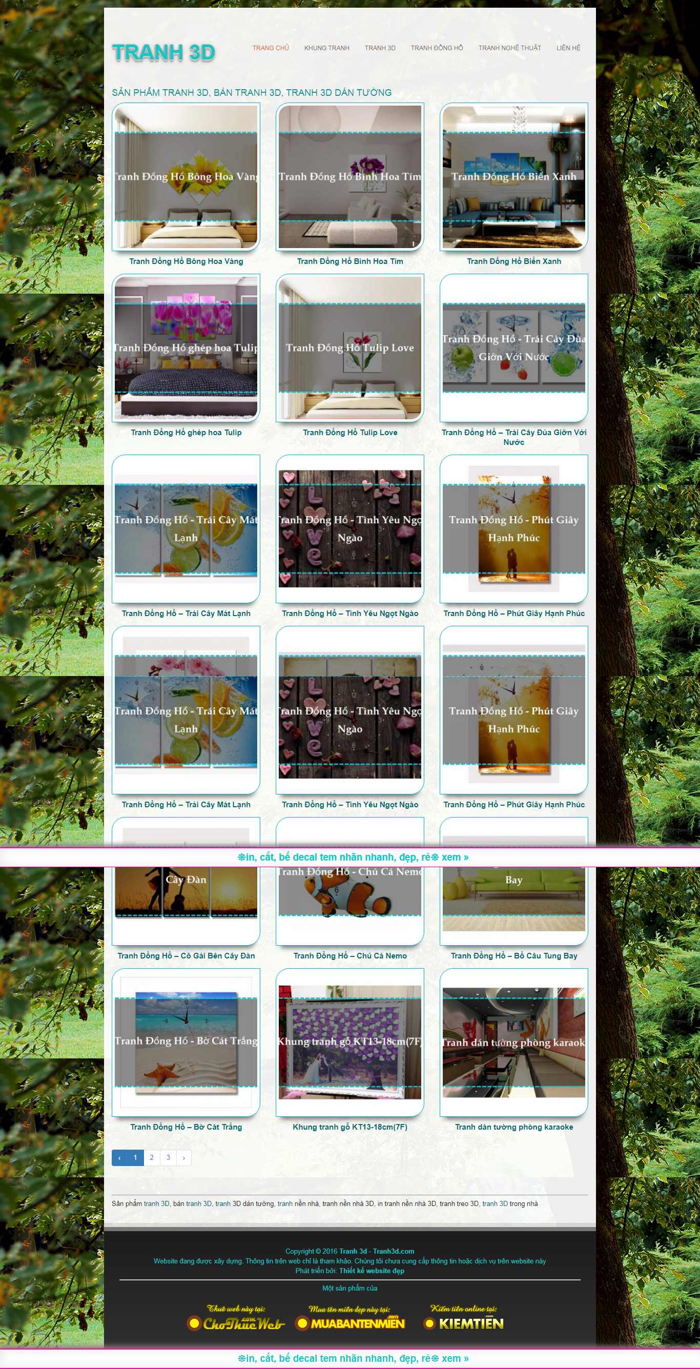 Thiết kế Web tranh 3d tranh3d.com