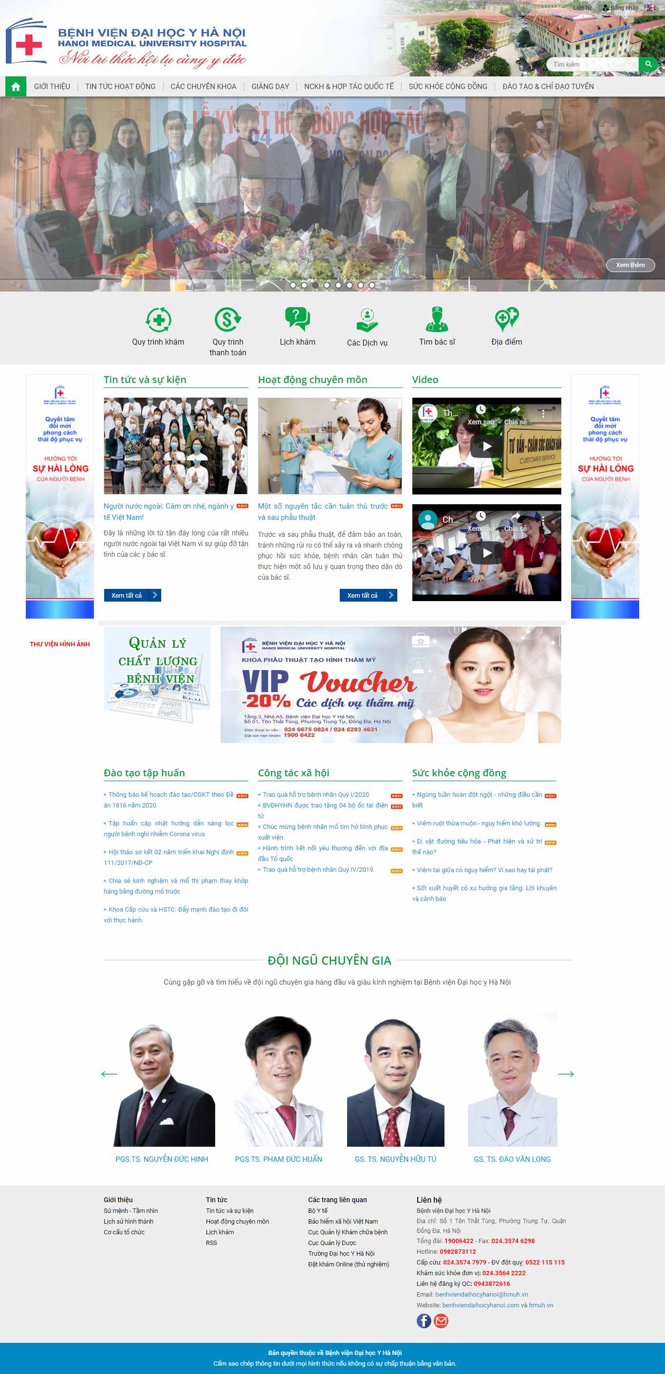 Thiết kế Web bệnh viện benhviendaihocyhanoi.com