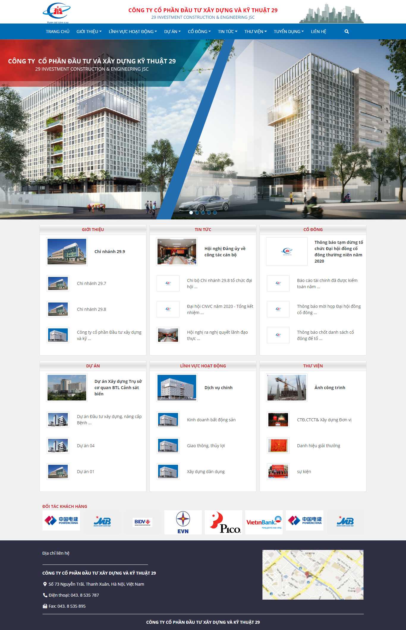 Thiết kế Web đầu tư congty29.vn