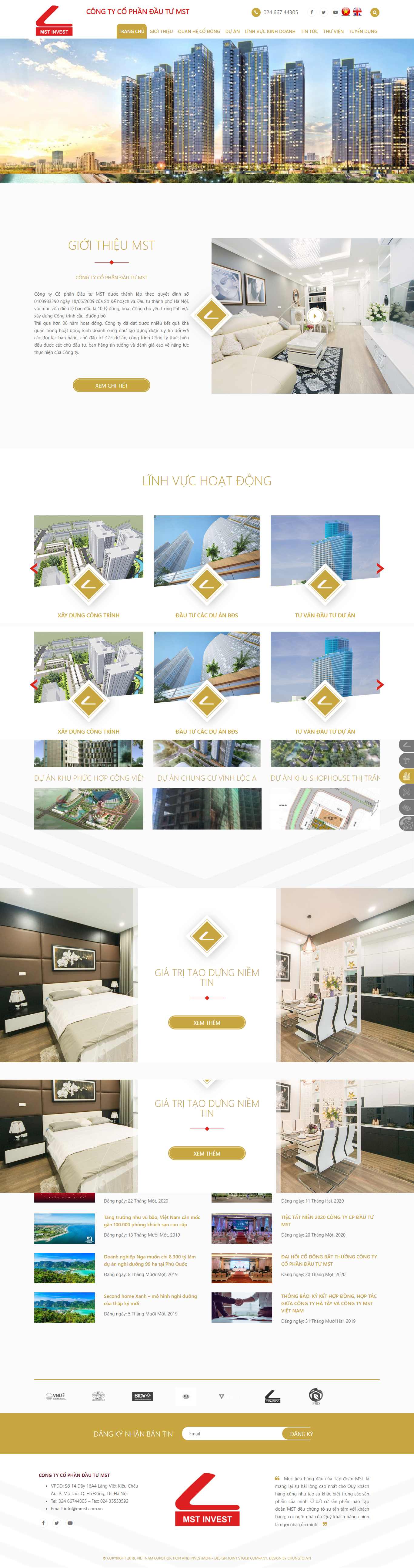 Thiết kế Web đầu tư mmst.vn