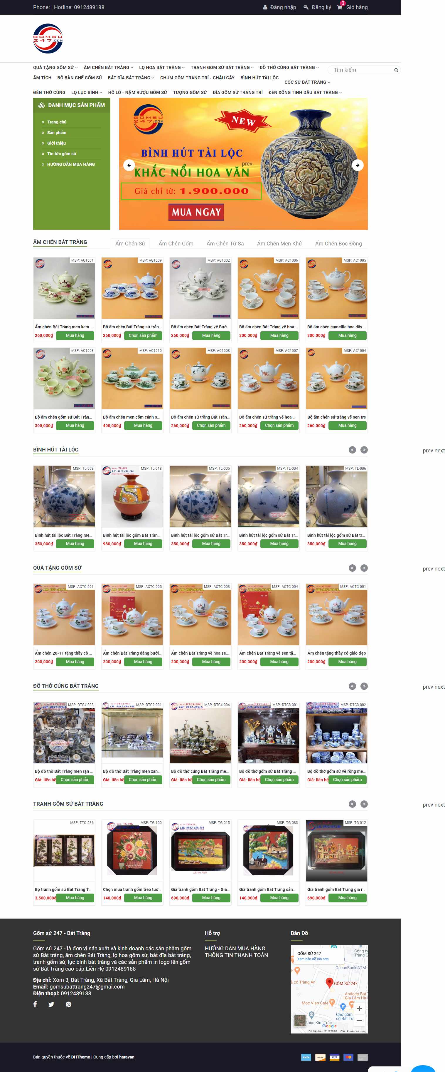 Thiết kế Web gốm sứ - mỹ nghệ gomsu247.com