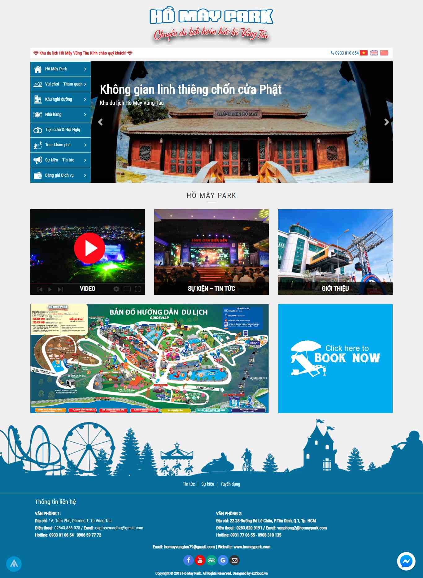 Thiết kế Web khu du lịch homaypark.com