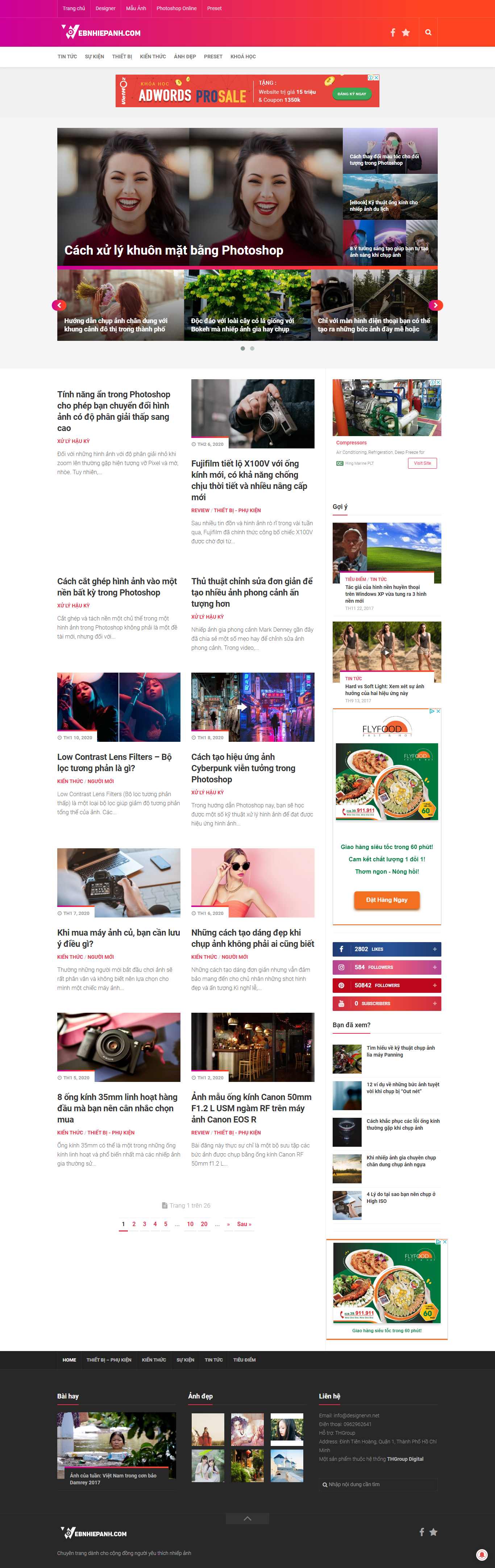 Thiết kế Web nghệ thuật - nhiếp ảnh webnhiepanh.com