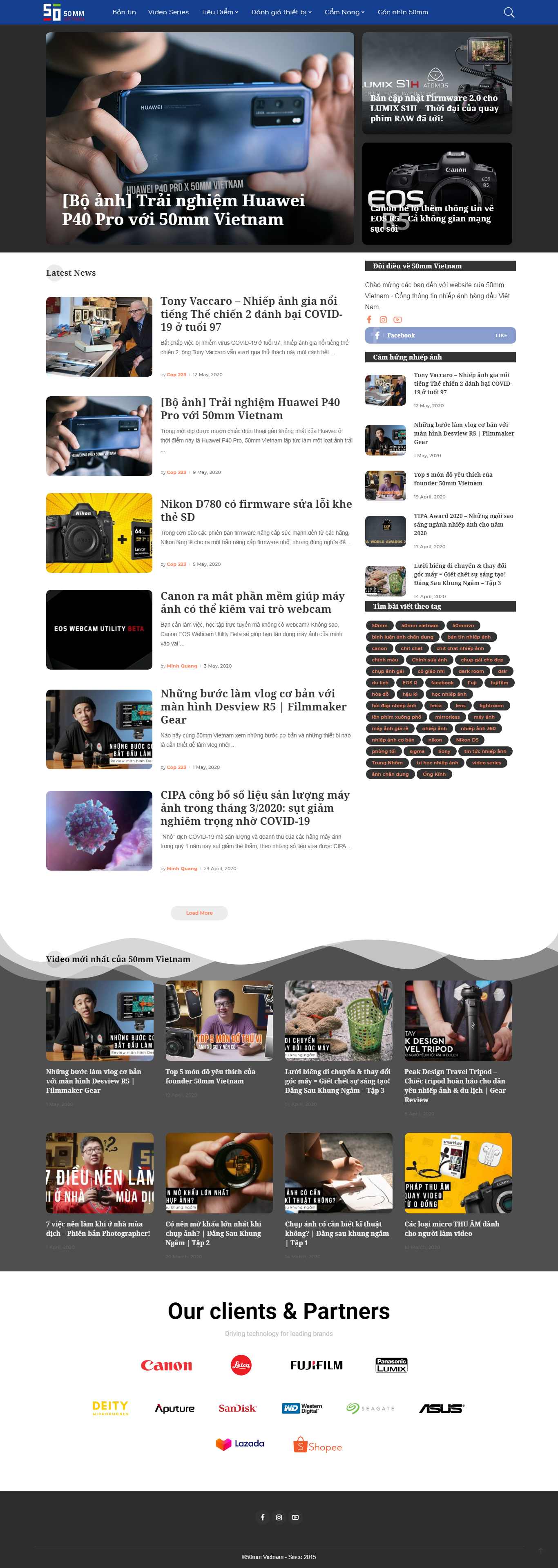 Thiết kế Web nghệ thuật - nhiếp ảnh 50mm.vn