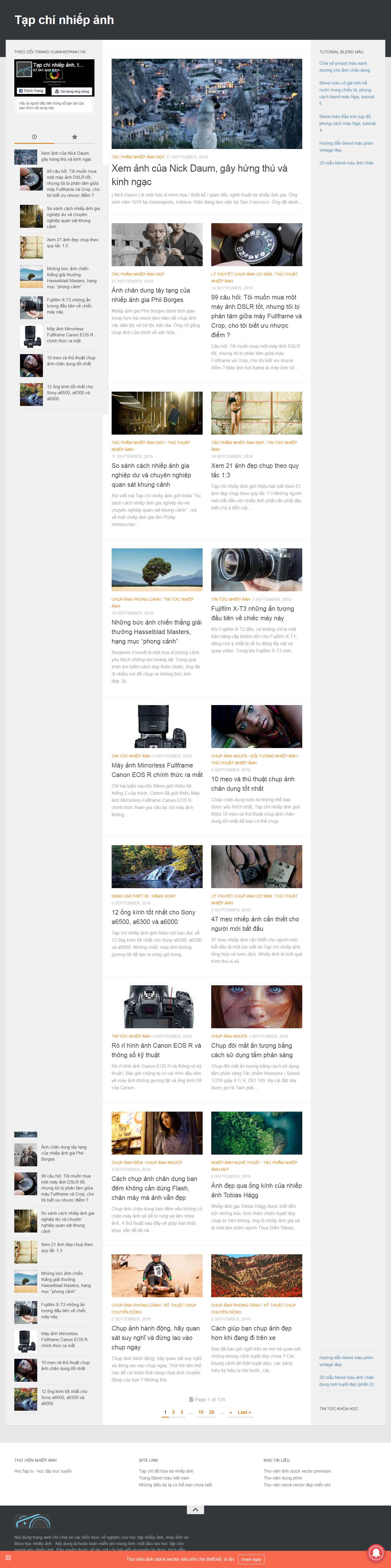 Thiết kế Web nghệ thuật - nhiếp ảnh vuanhiepanh.vn