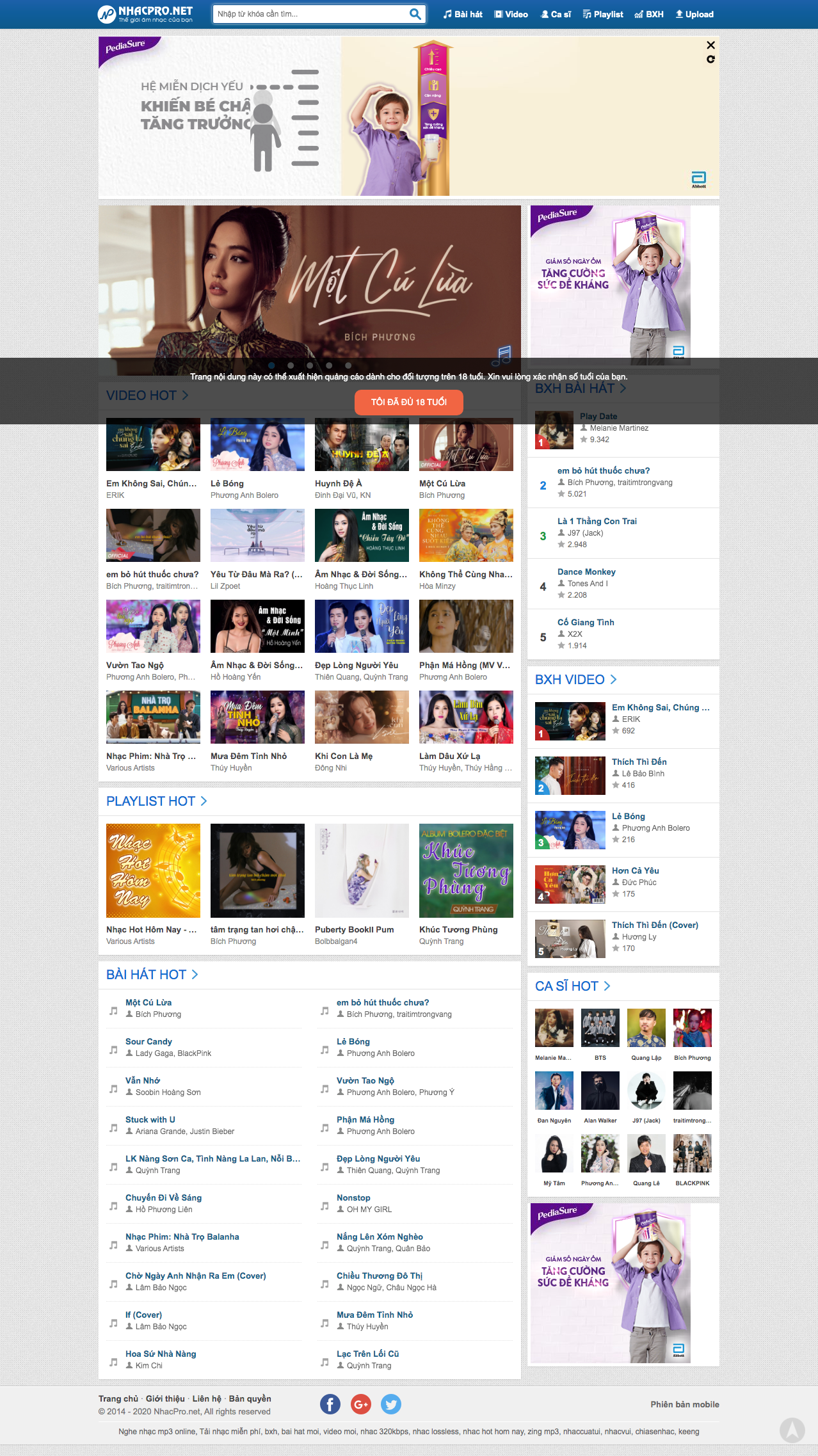 Thiết kế Web nhạc nhacpro.net