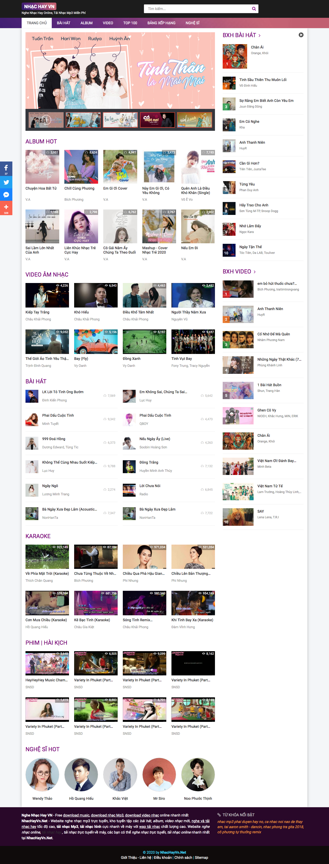 Thiết kế Web nhạc nhachayvn.net