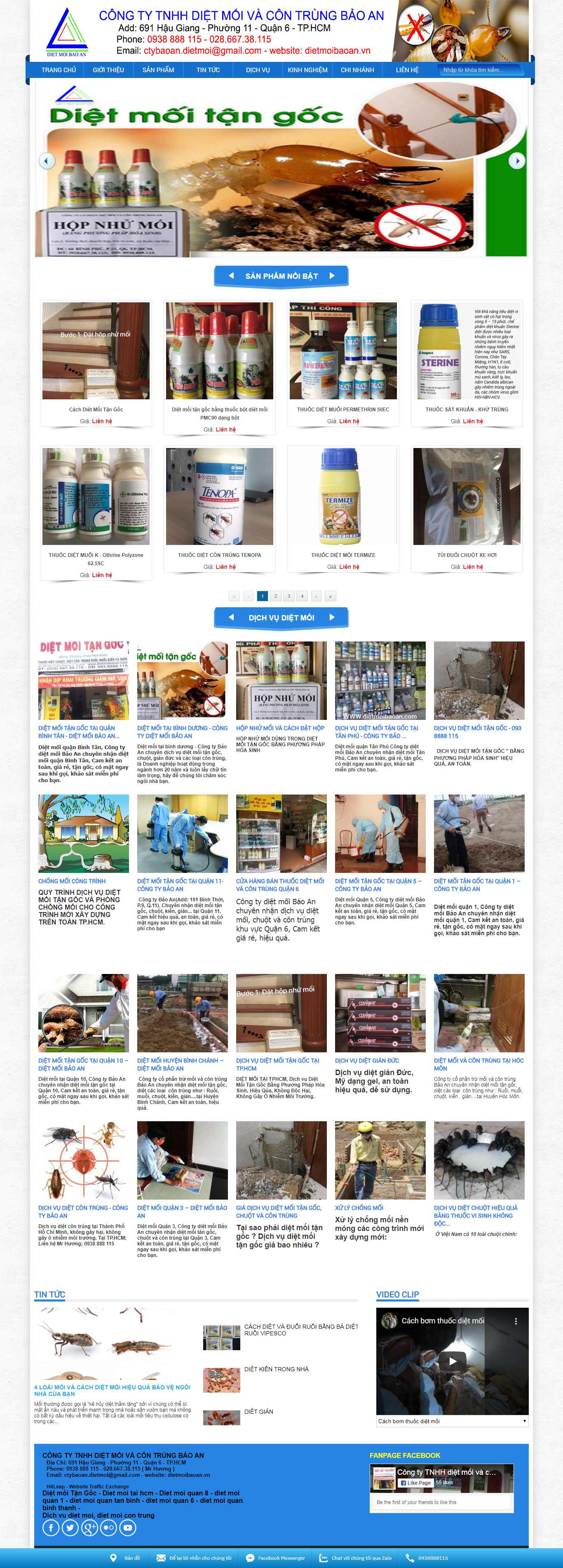 Thiết kế Web dịch vụ diệt mối dietmoibaoan.vn