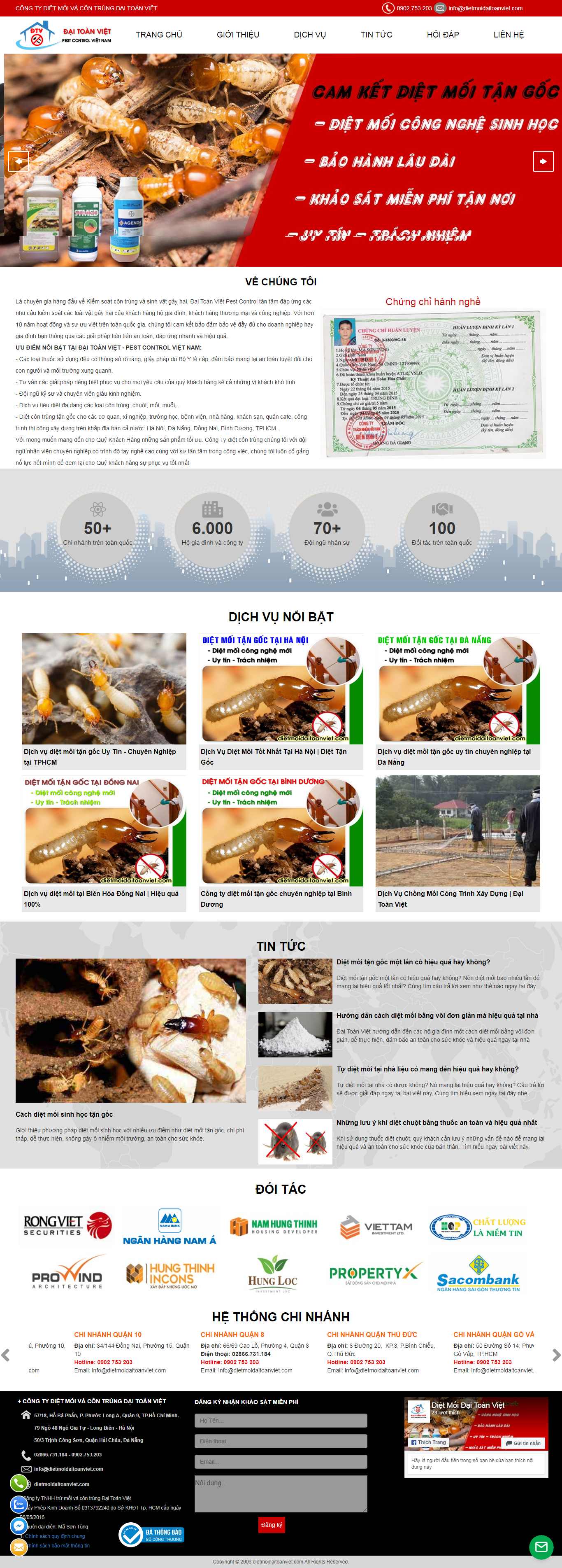 Thiết kế Web dịch vụ diệt mối dietmoidaitoanviet.com