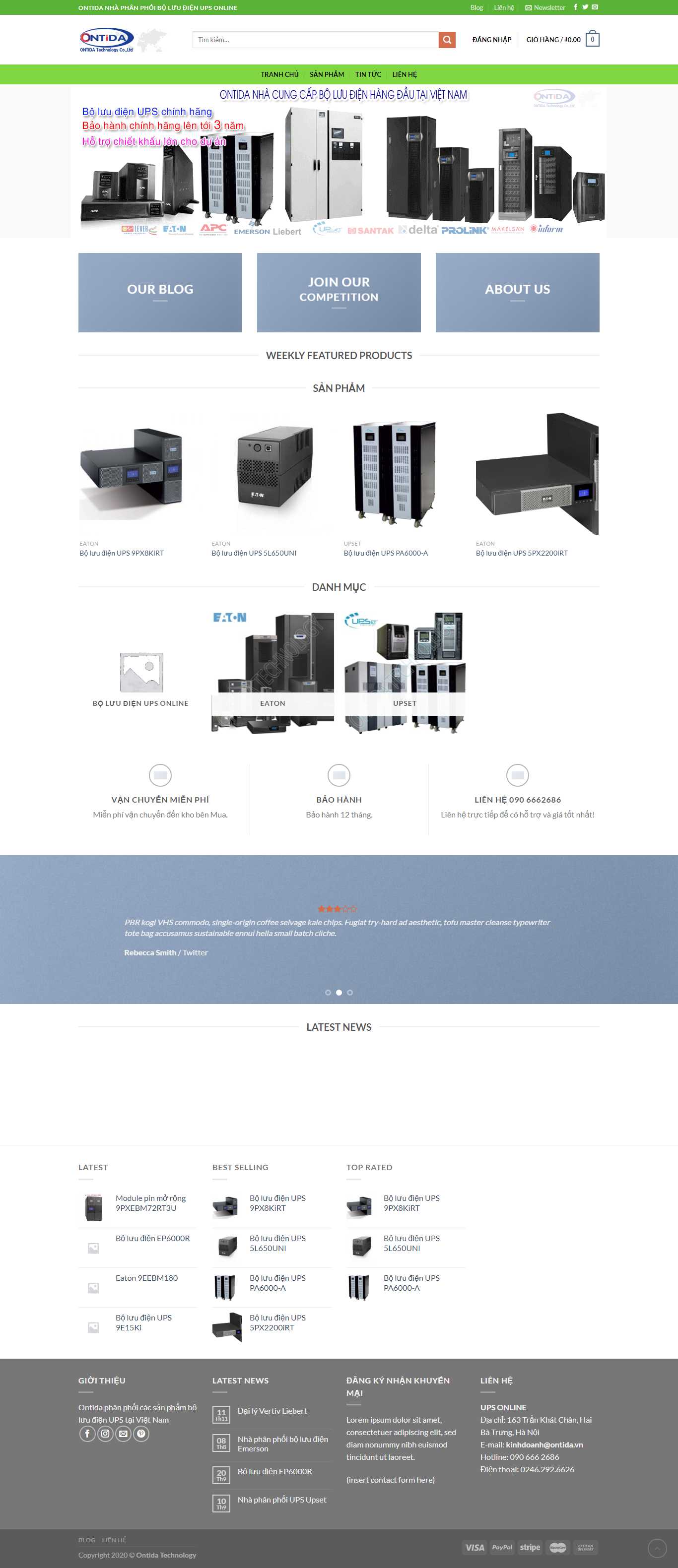 Thiết kế Web bộ lưu điện boluudienups.online