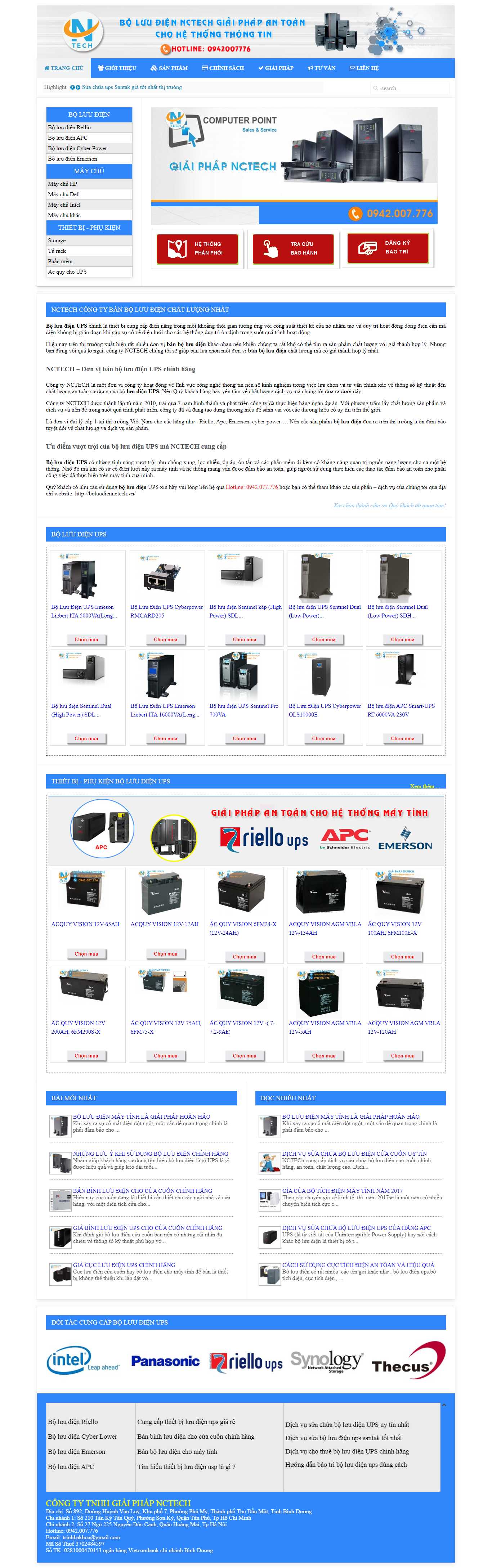 Thiết kế Web bộ lưu điện boluudiennctech.vn