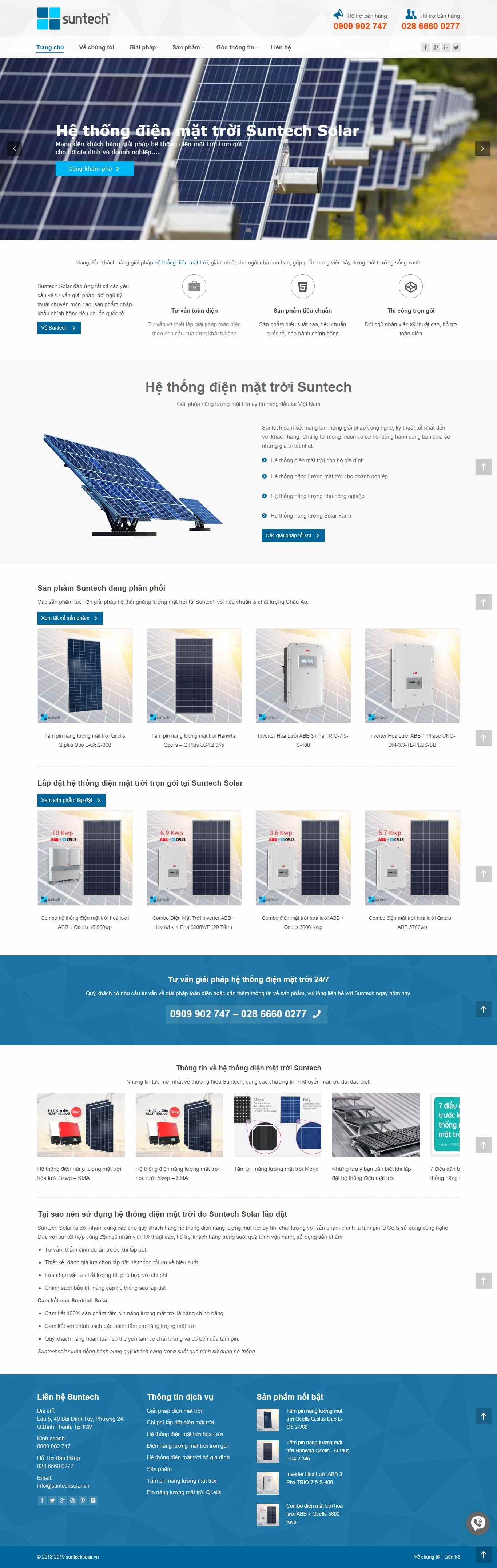 Thiết kế Web hệ thống điện mặt trời suntechsolar.vn