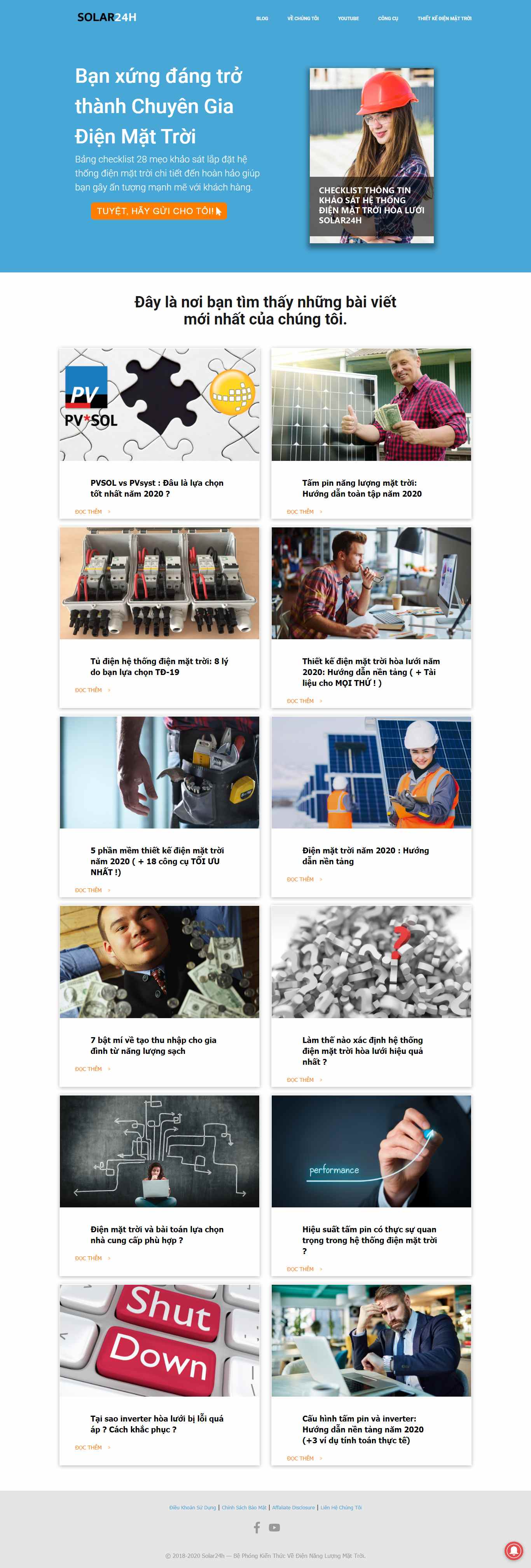 Thiết kế Web hệ thống điện mặt trời solar24h.com