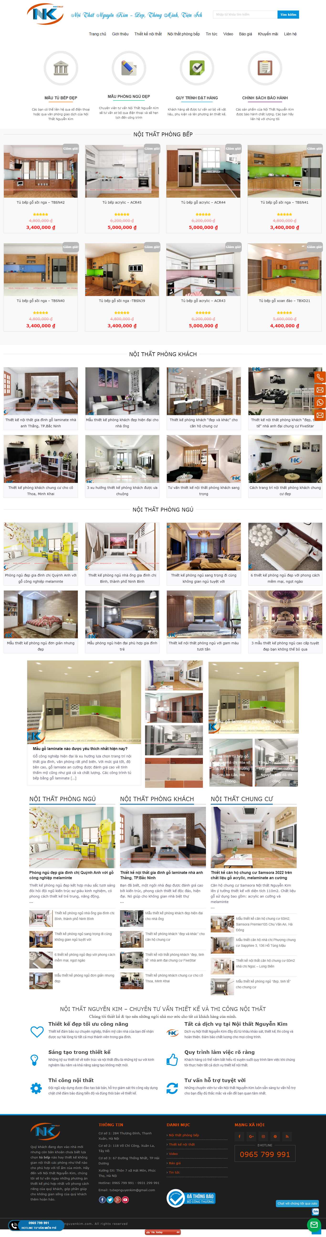 Thiết kế Web tủ bếp tubepnguyenkim.com