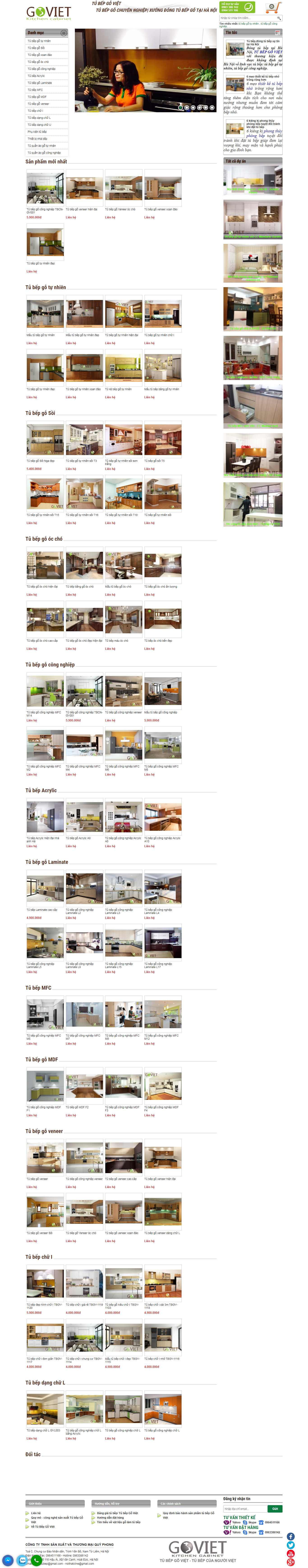 Thiết kế Web tủ bếp tubepgoviet.vn