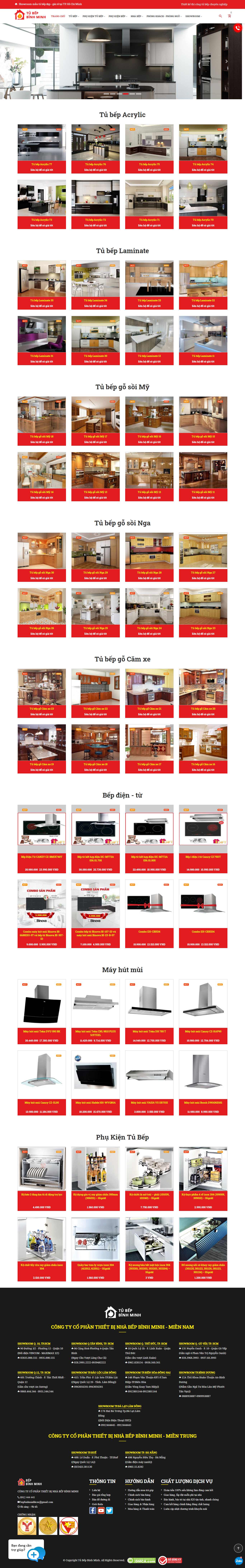 Thiết kế Web tủ bếp tubepbinhminh.com