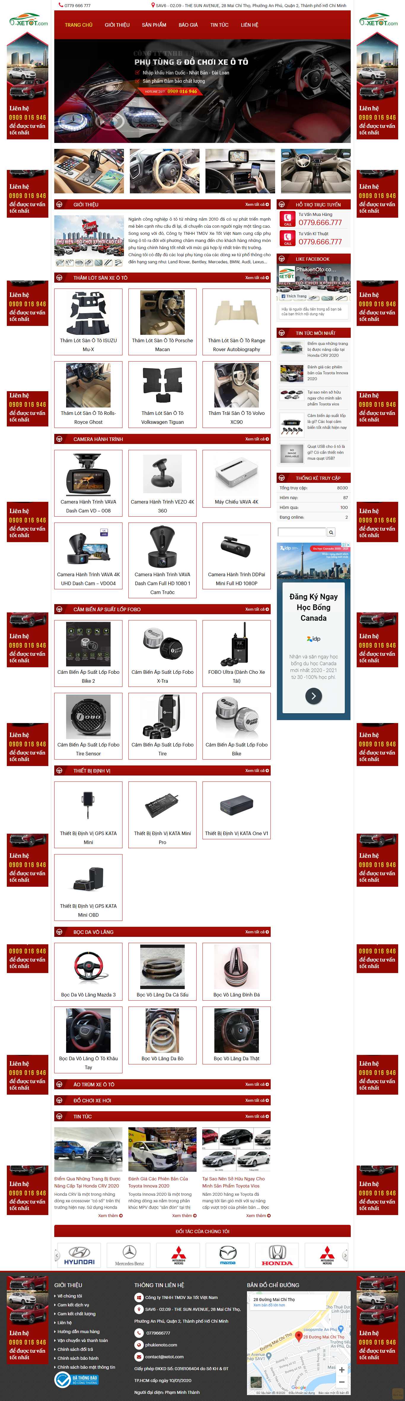 Thiết kế Web phụ kiện xe hơi phukienoto.com