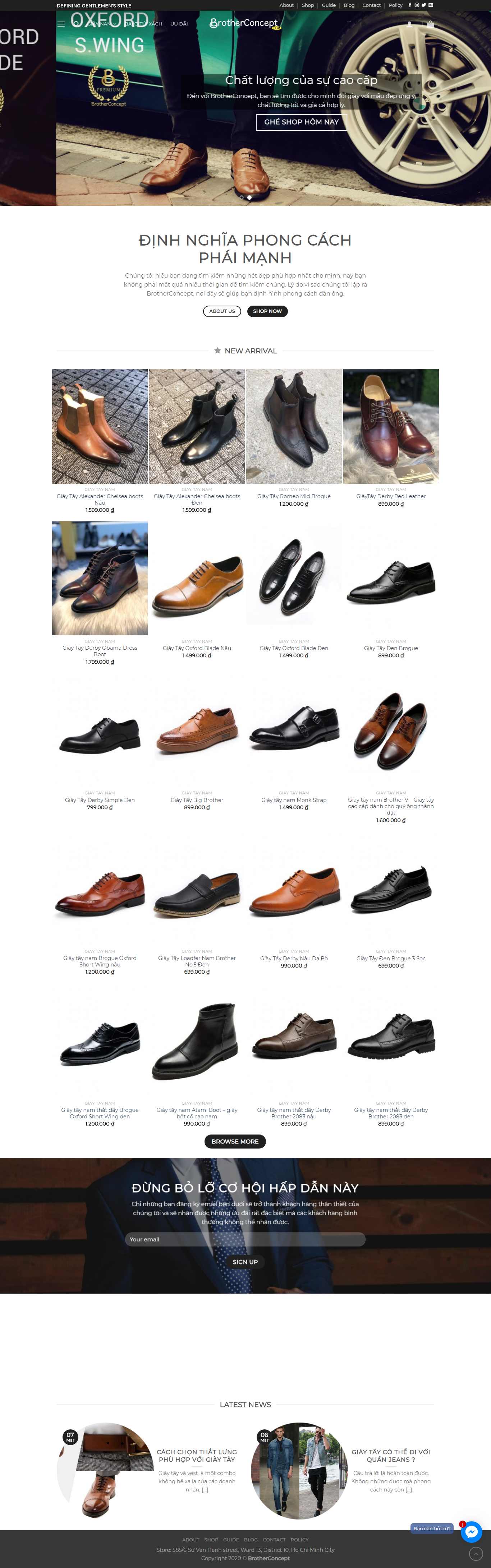 Thiết kế Web giầy da brotherconcept.com