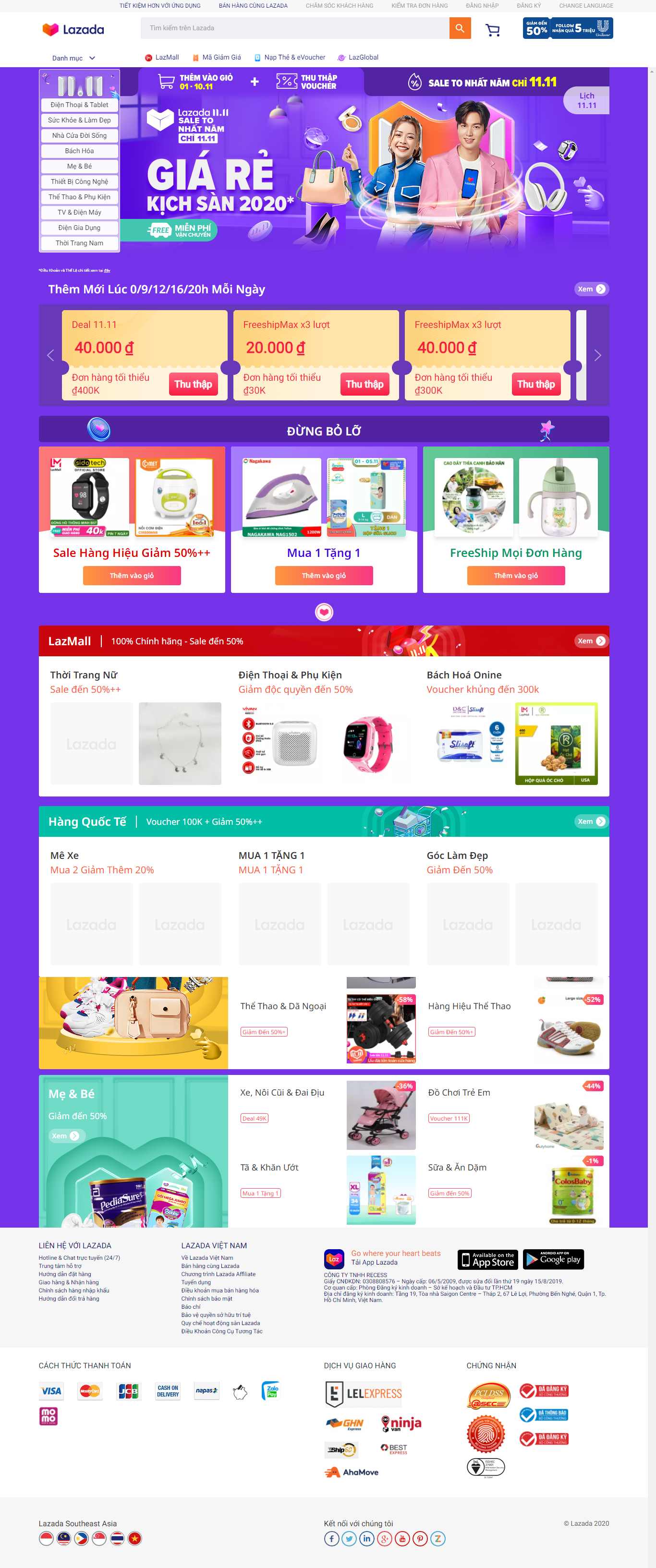 Thiết kế Web lazada lazada.vn