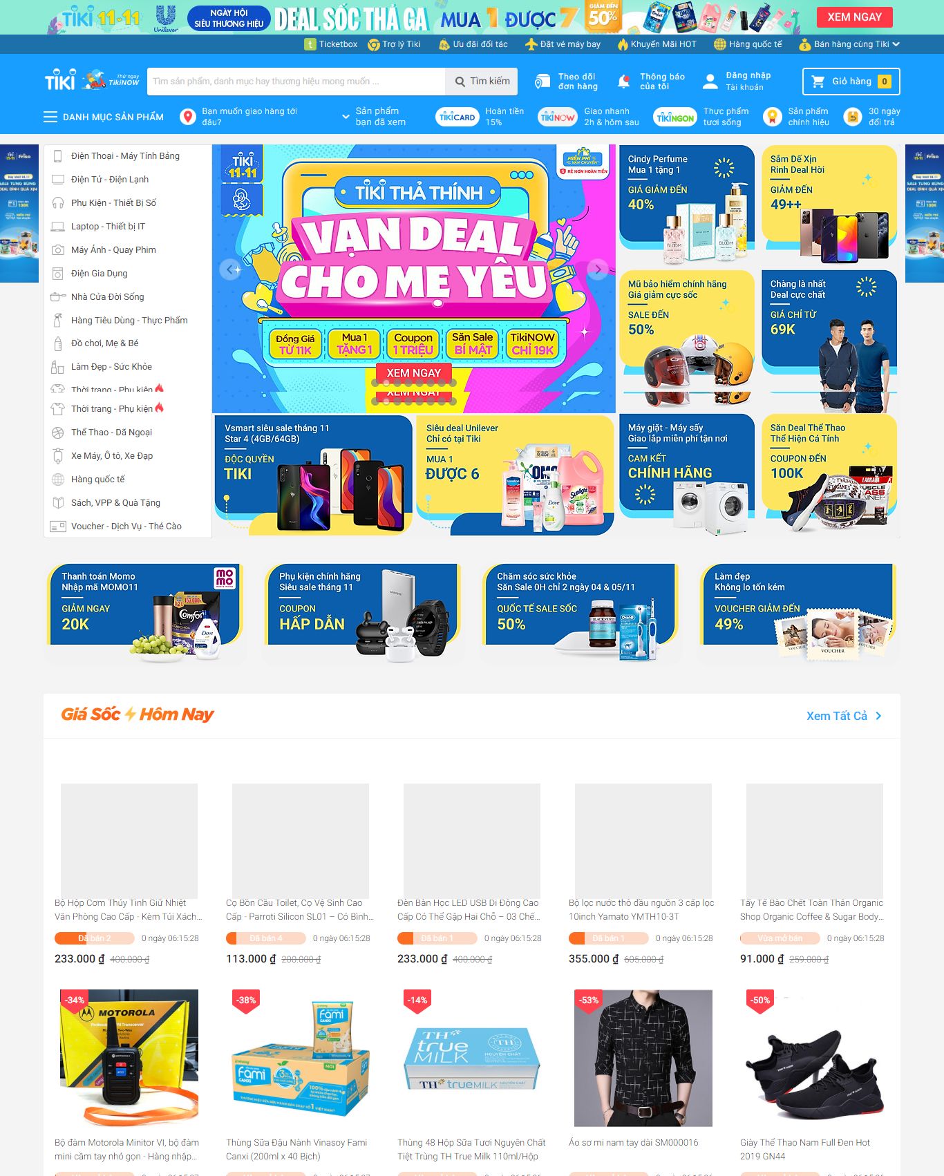 Thiết kế Web tiki tiki.vn